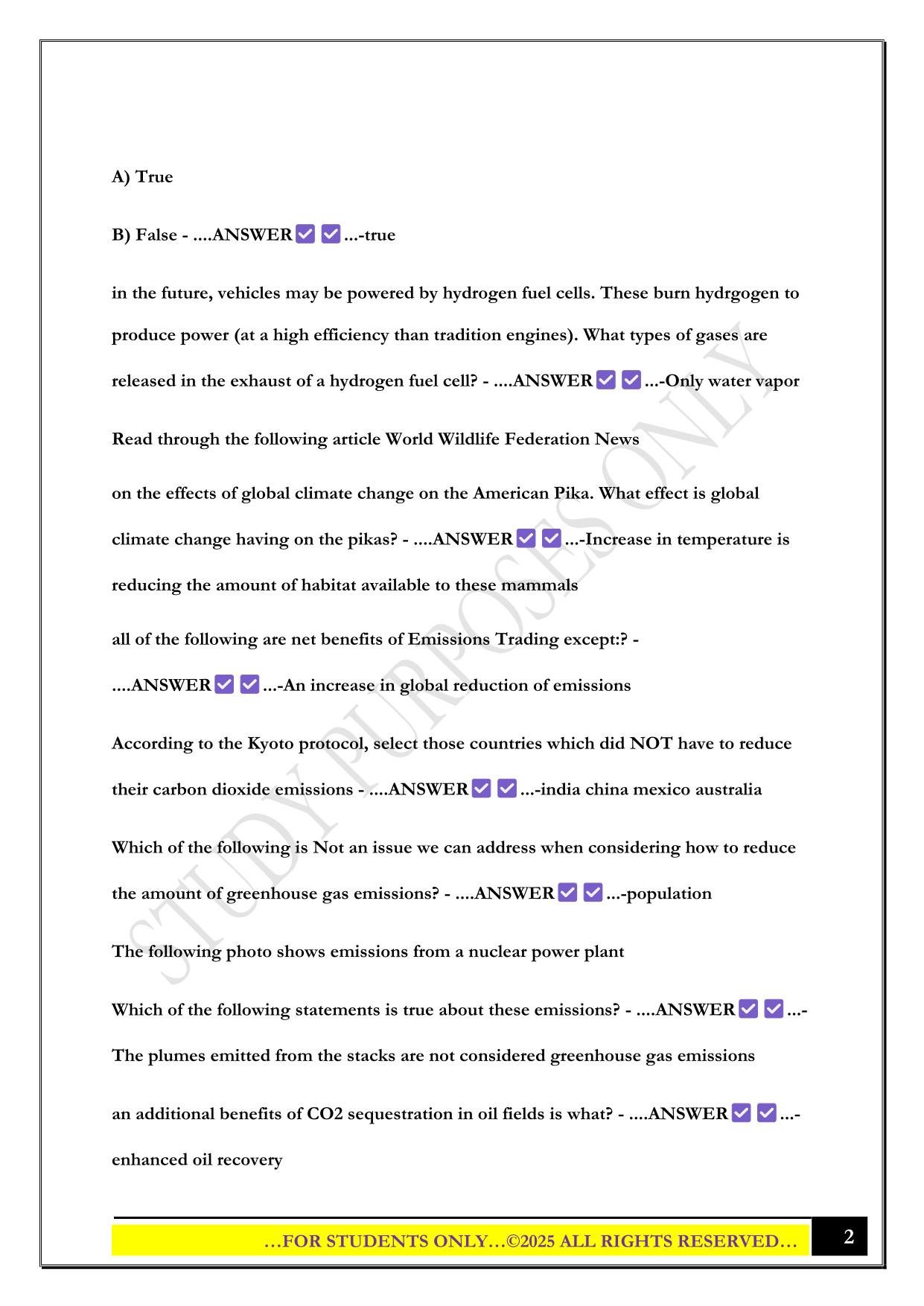 EGEE Exam 3 2025 Questions and Answers