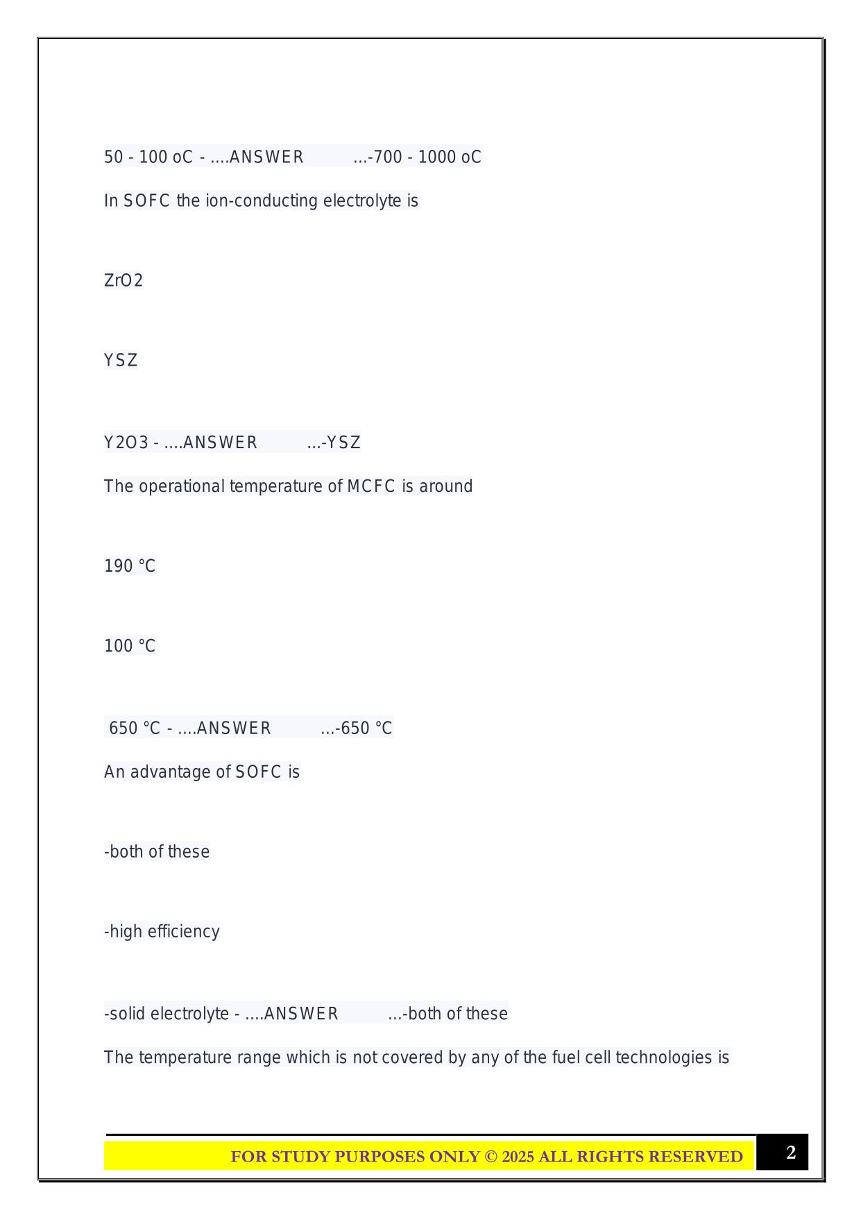EGEE 420 Exam 2 2025 Questions and Answers