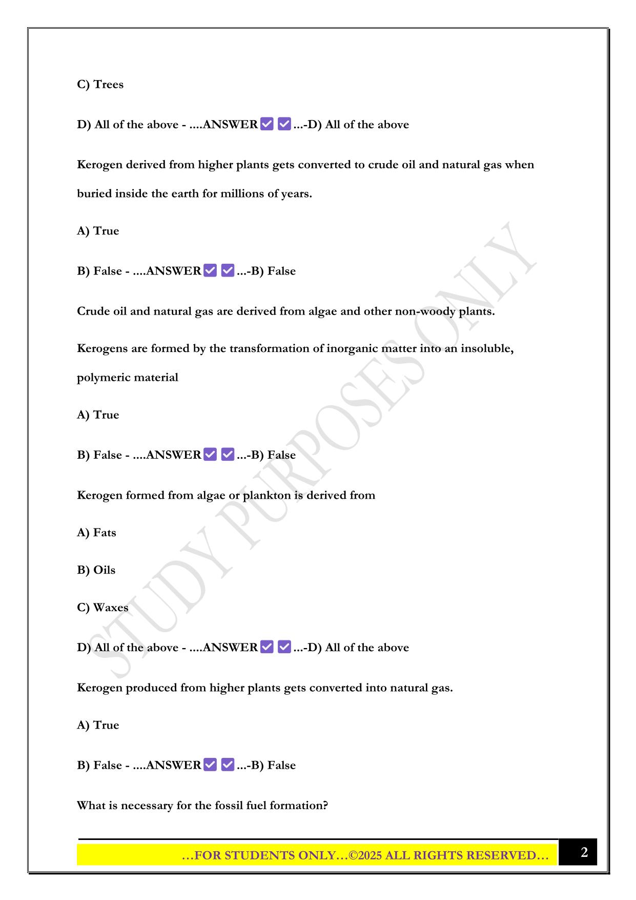 EGEE 101 EXAM 2 2025 QUESTIONS AND ANSWERS