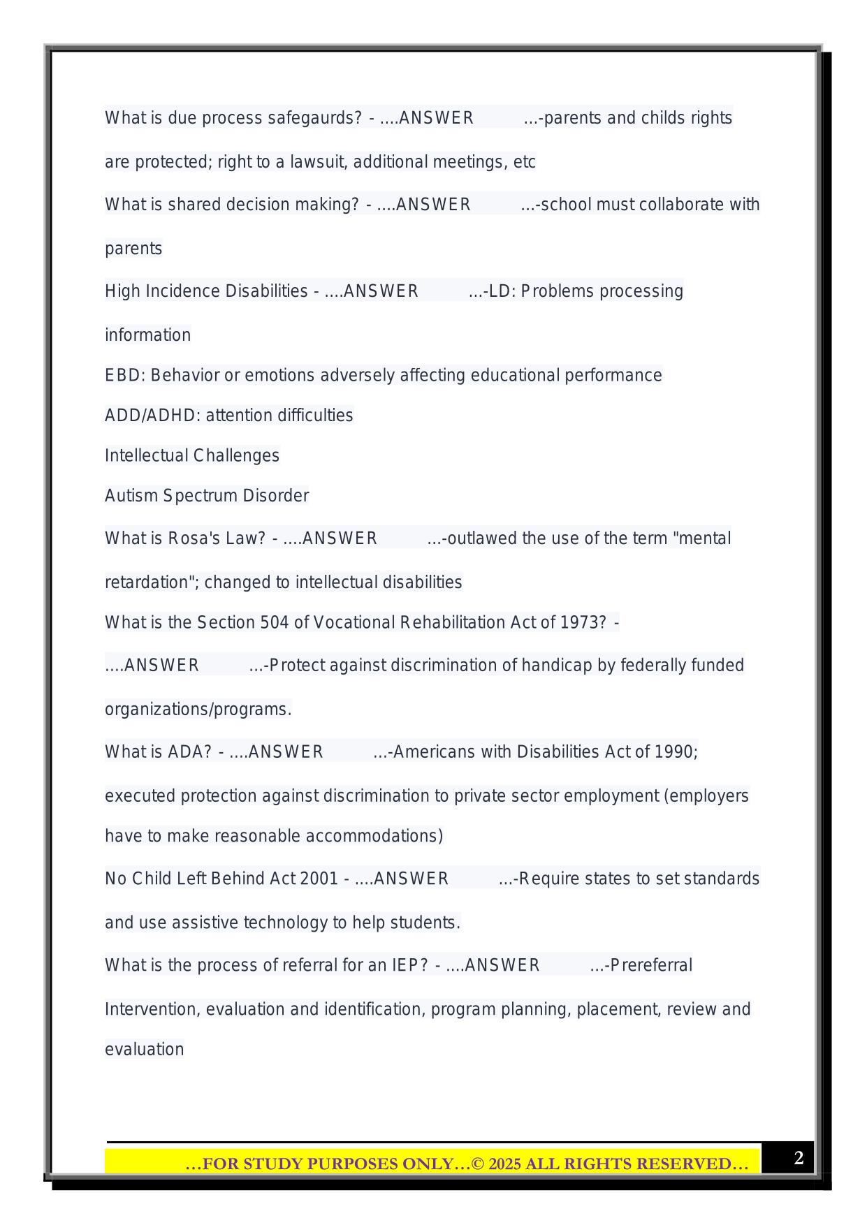 ELED 320 Test 1 2025 Questions and Answers