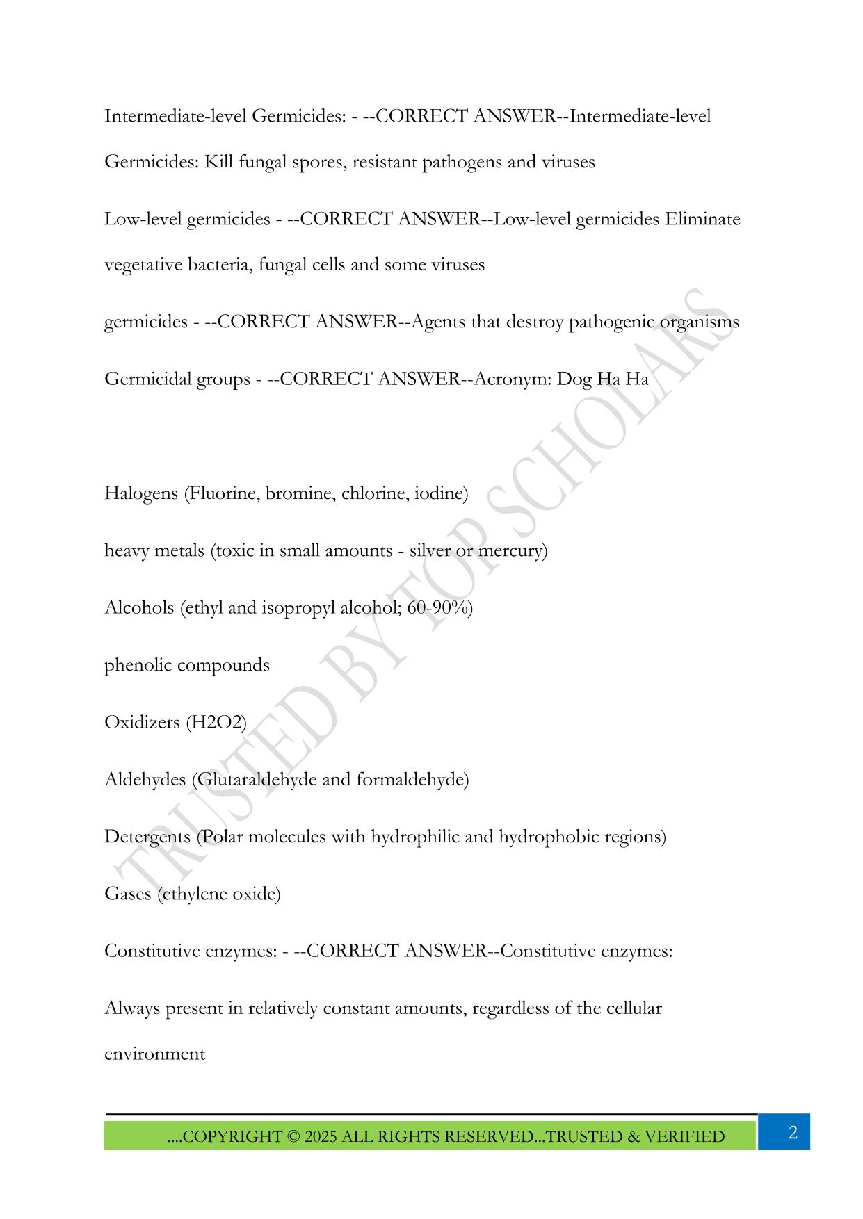 Microbiology BIOS 242 Exam 2 2025 Questions and Answers