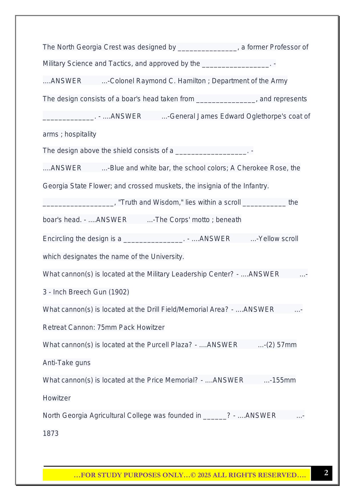 NCOA Study Guide 2025 Questions and Answers
