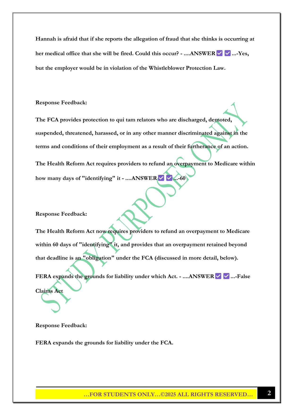 CPCO Chapter 4 Review Key Enforcement Laws ¼ Exam 20-25 Questions and Answers