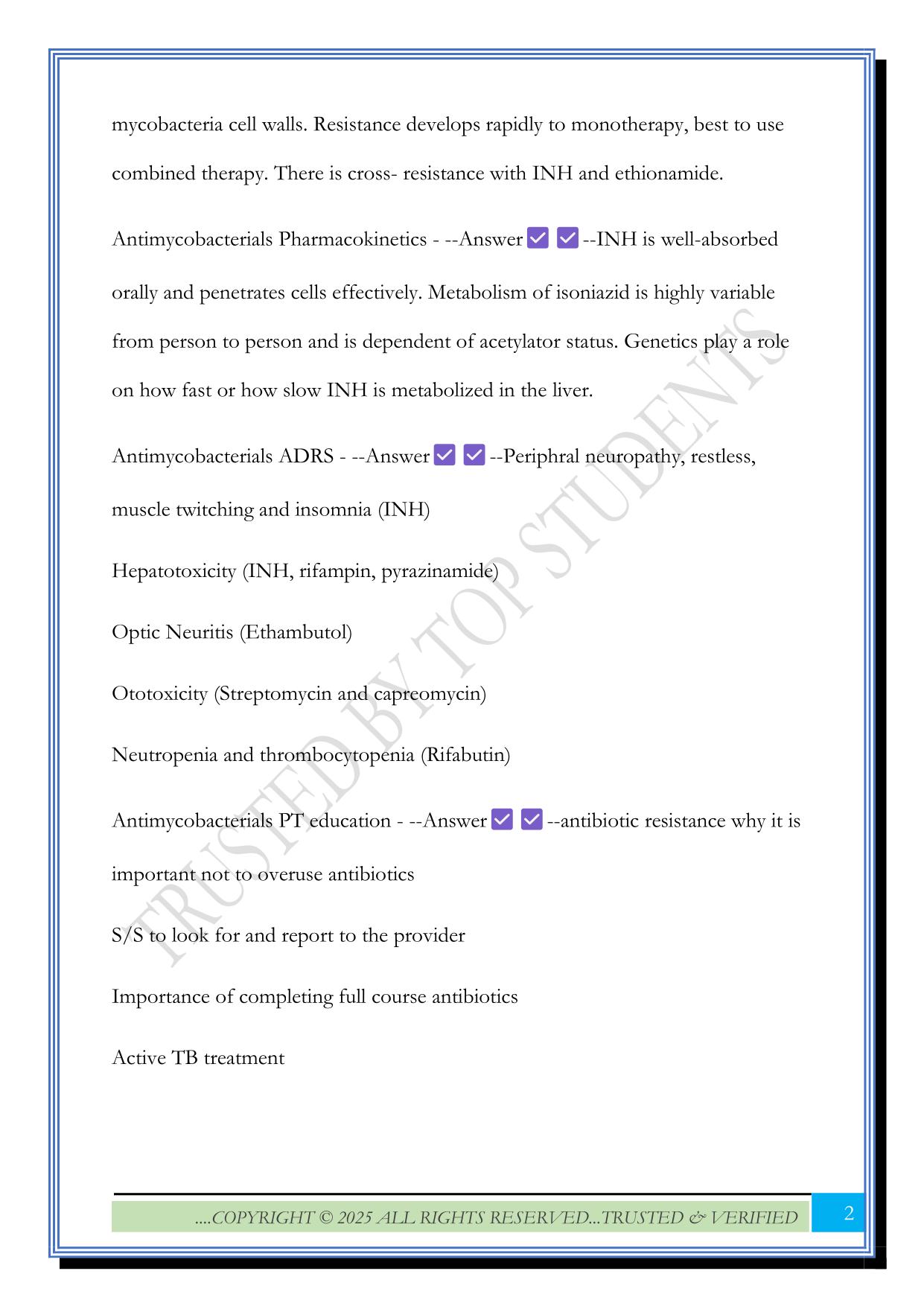 NR565 week 6 advanced pharmacology Exam 2025 Questions and Answers