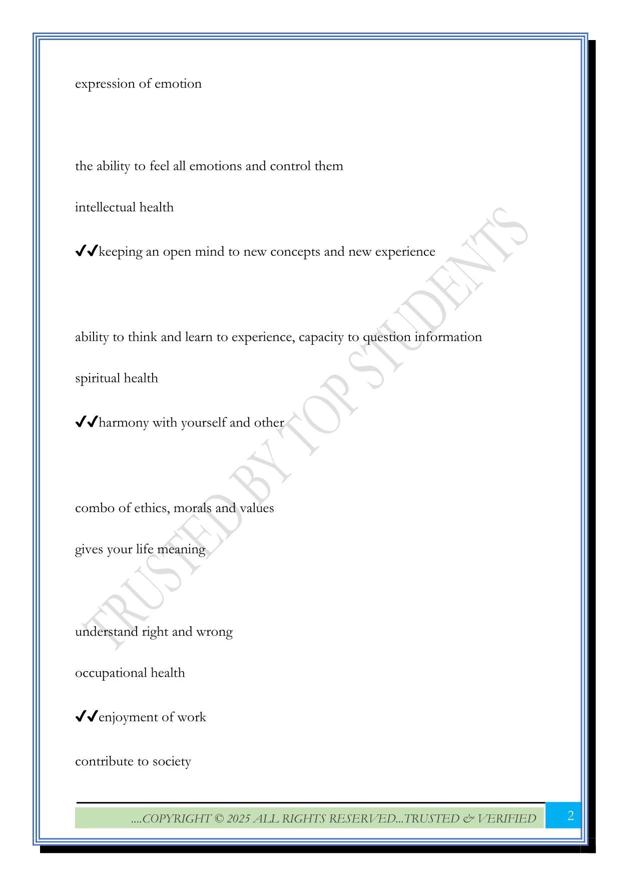 ATI: NURSES TOUCH: WELLNESS AND SELF CARE: HEALTH PROMOTION AND DISEASE PREVENTION EXAM 2025 QUESTIONS AND ANSWERS