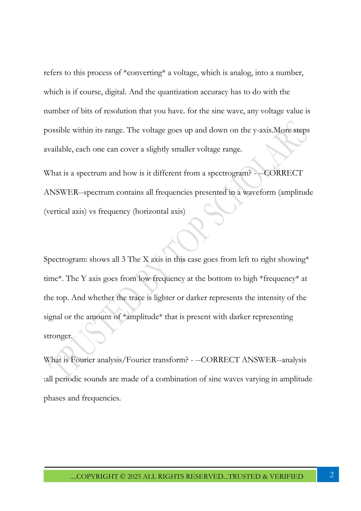 ASLP 3030 final Exam 2025 Questions and Answers