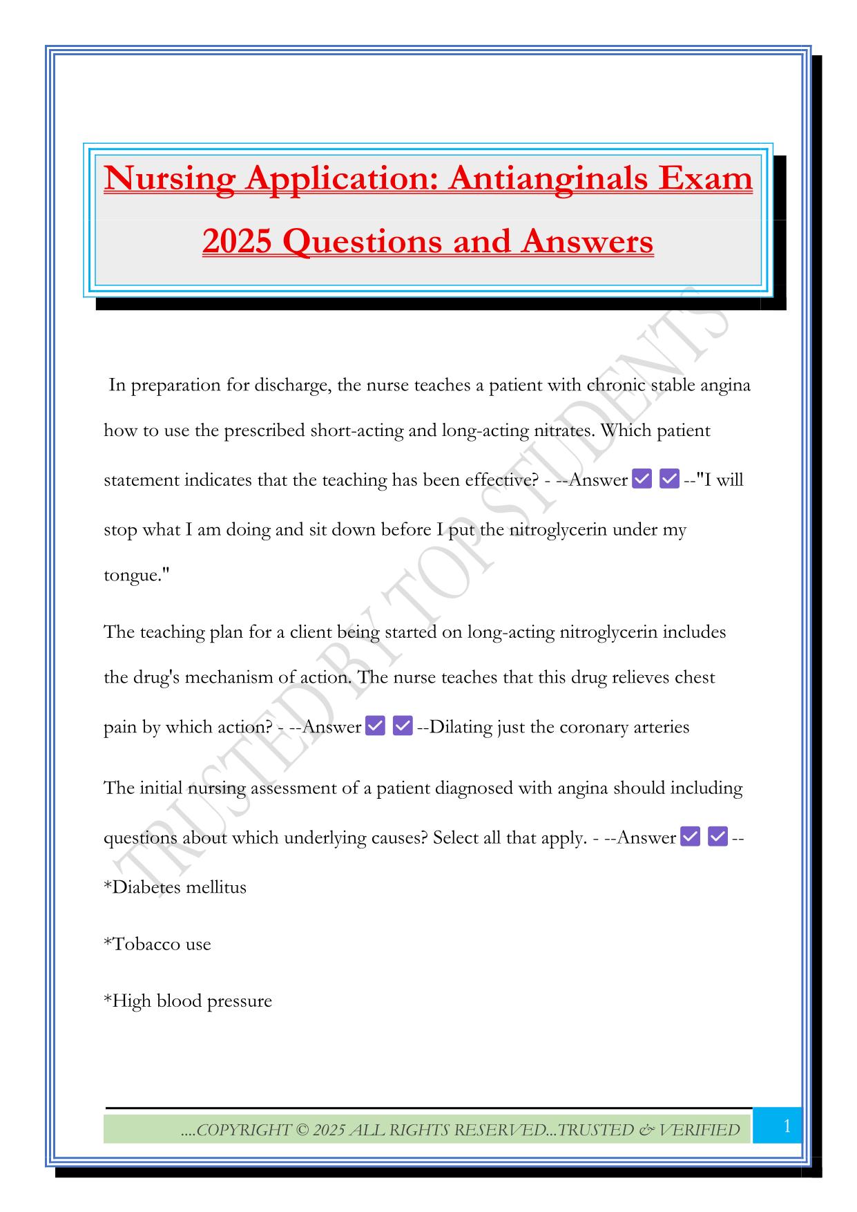 Nursing Application Fall 2025 Bundled Exams Questions and Answers |100% Pass |Verified and Updated
