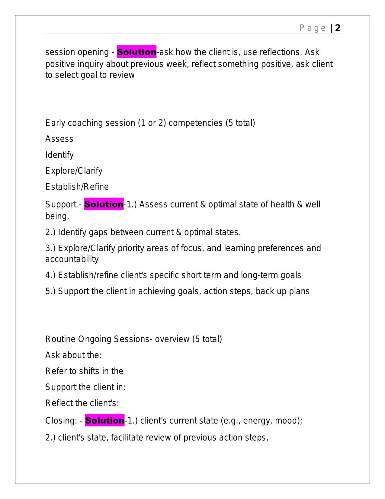 HEALTH & WELLNESS COACHING BOARD EXAM 2025 QUESTIONS AND ANSWERS.