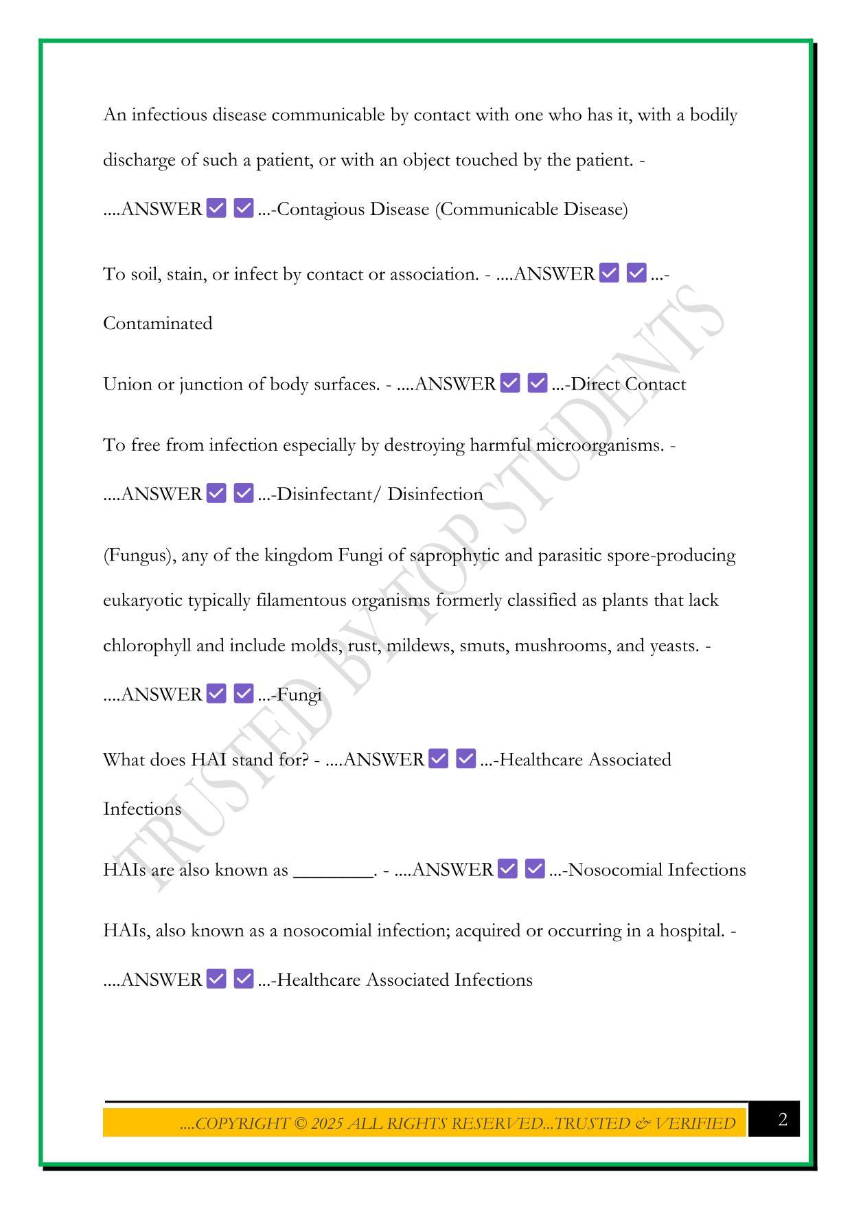 HCB 102 - BASIC HOSPITAL CORPSMAN SCOPE OF CARE UNIT 1 - INTRO TO PATIENT ASSESSMENT EXAM 2025 QUESTIONS AND ANSWERS