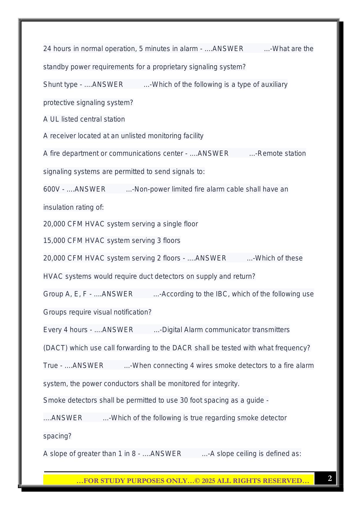 NICET LEVEL 1 EXAM 2025 QUESTIONS AND ANSWERS