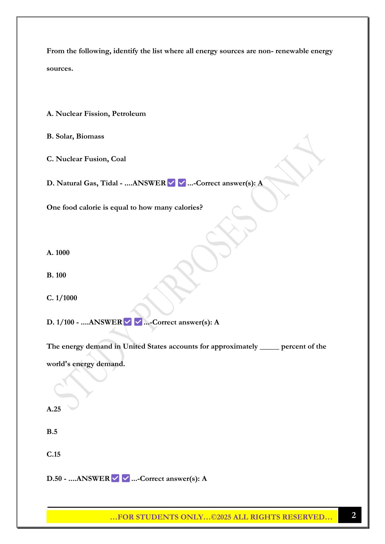 EGEE Final Exam 2025 Questions and Answers