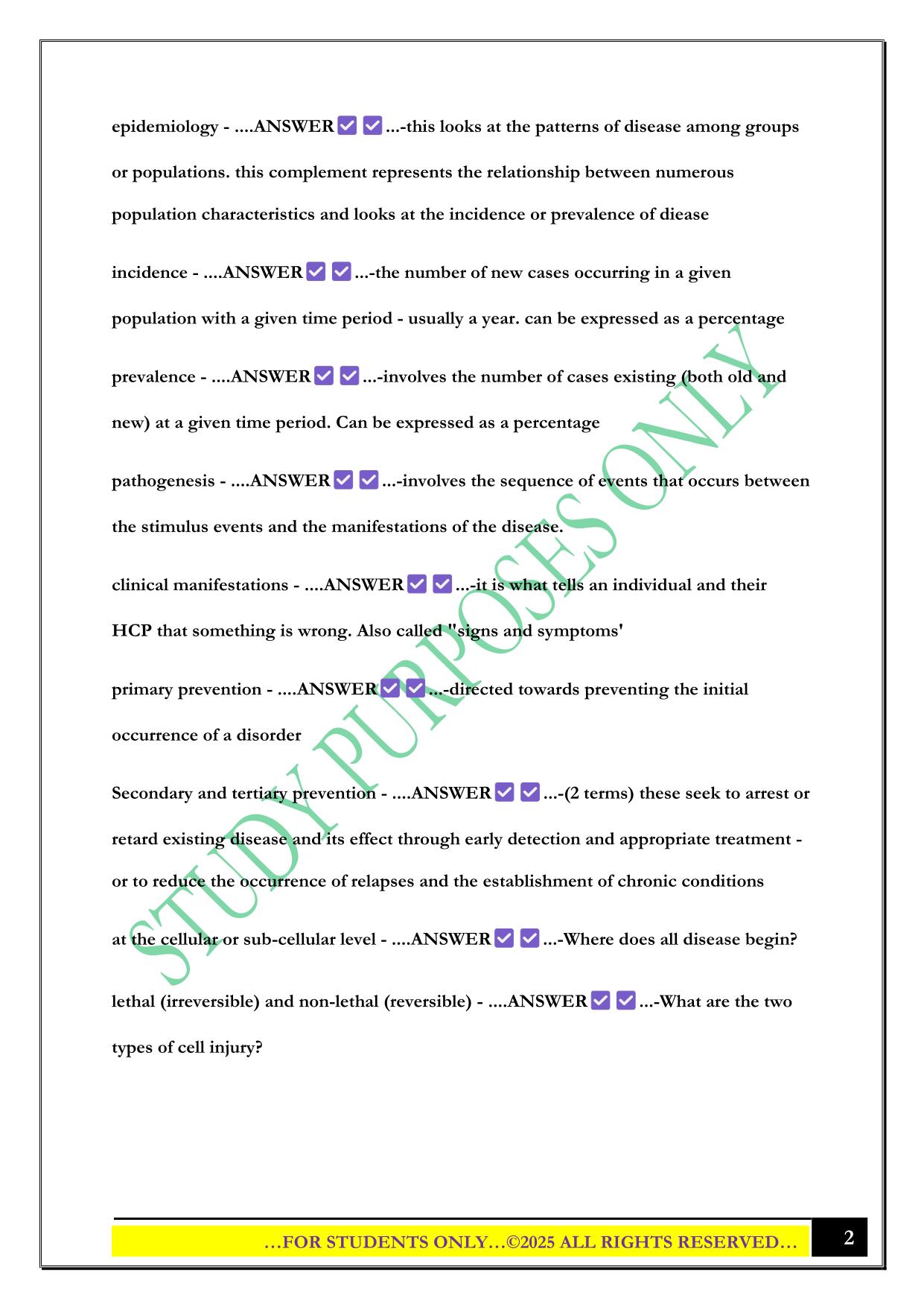 NSG 533 - Advanced Pathophysiology Exam 1 - Module One 2025 Questions and Answers