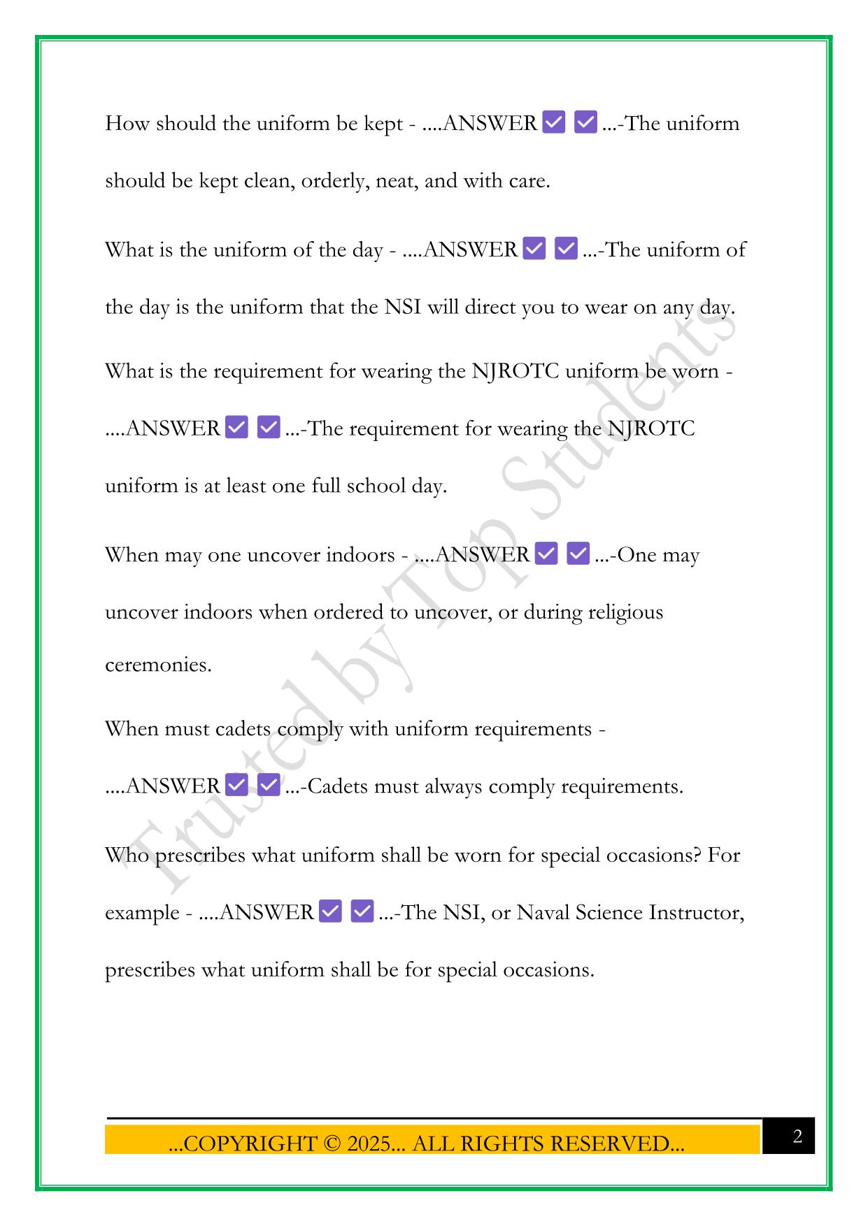 CFM CHAPTER 1 EXAM 2025 QUESTIONS AND ANSWERS