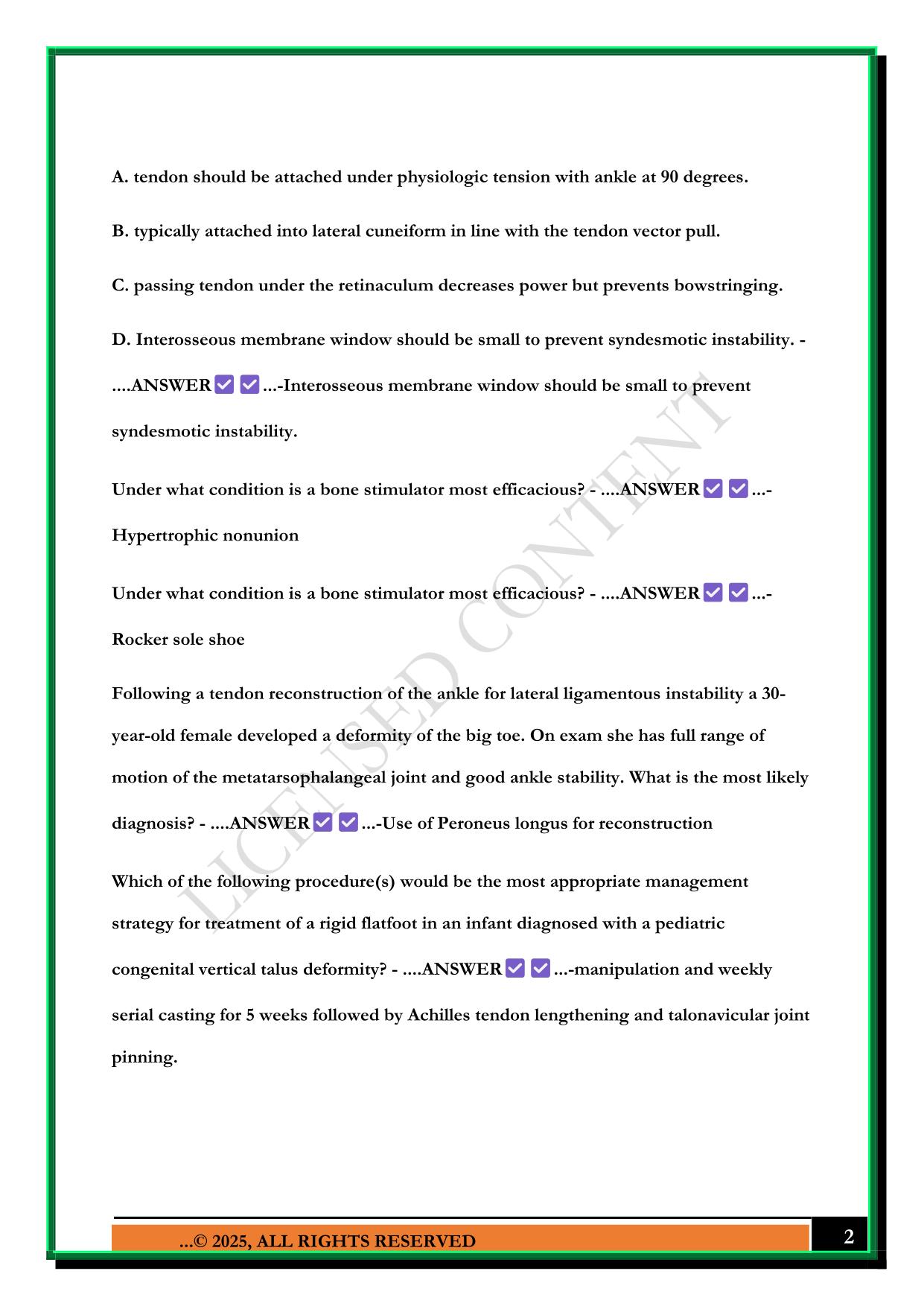 ABFAS RRA PRACTICE EXAM 2025 QUESTIONS AND ANSWERS