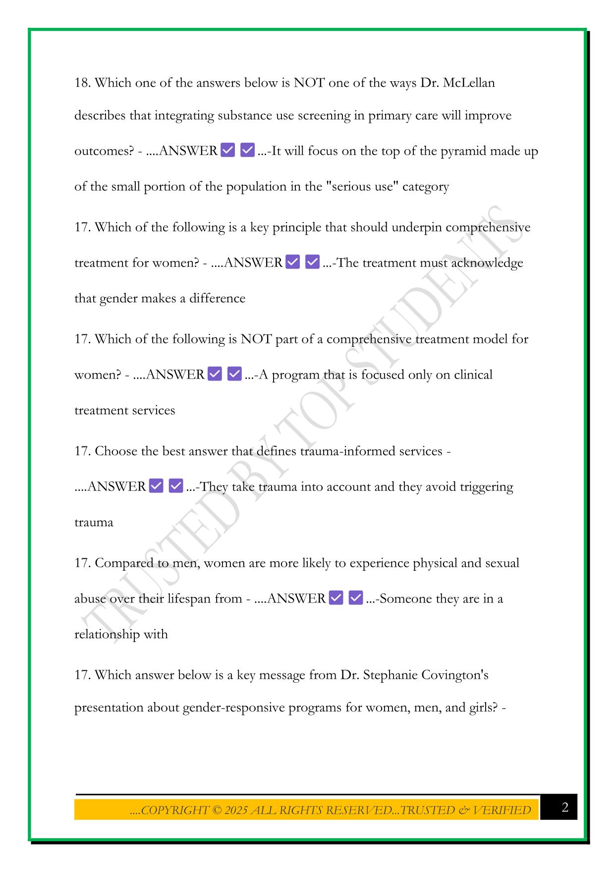 BRAIN STORY EXAM 2025 QUESTIONS AND ANSWERS