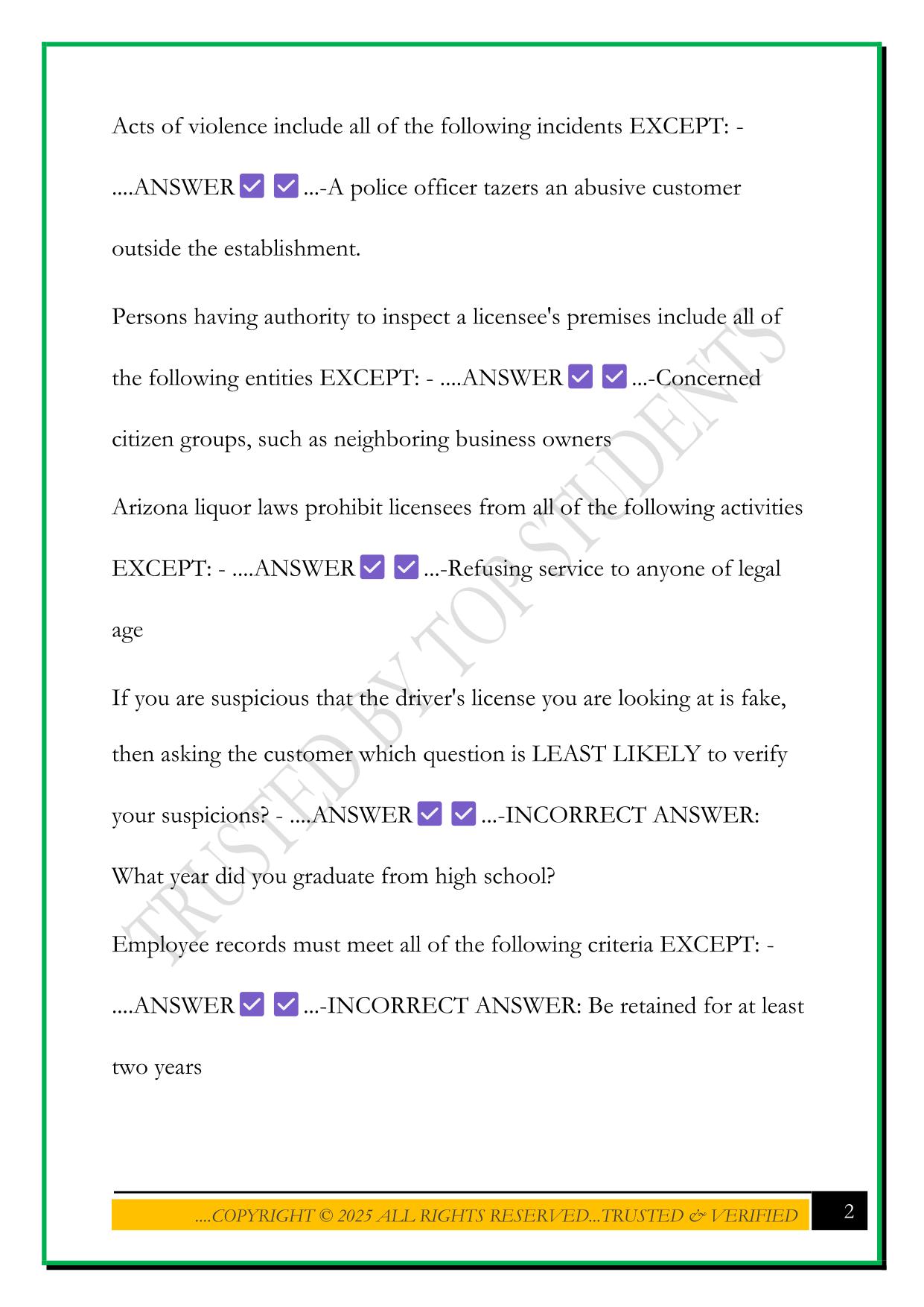 FOOD HANDLERS 360 TRAINING EXAM 2025 QUESTIONS AND ANSWERS
