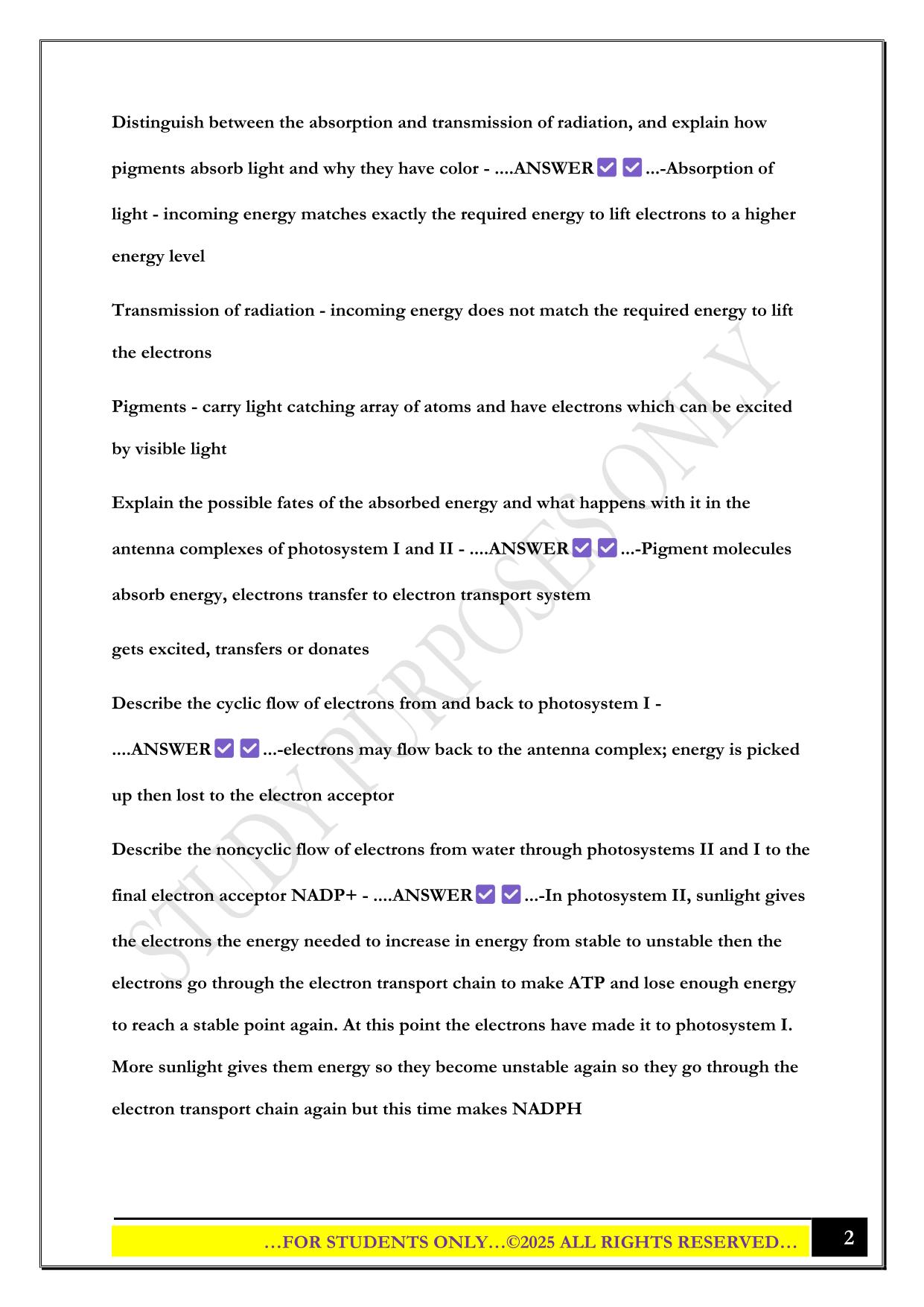 Biology 201 Fall 2025 - Exam 2 - Uwe Pott – UWGB Questions and Answers
