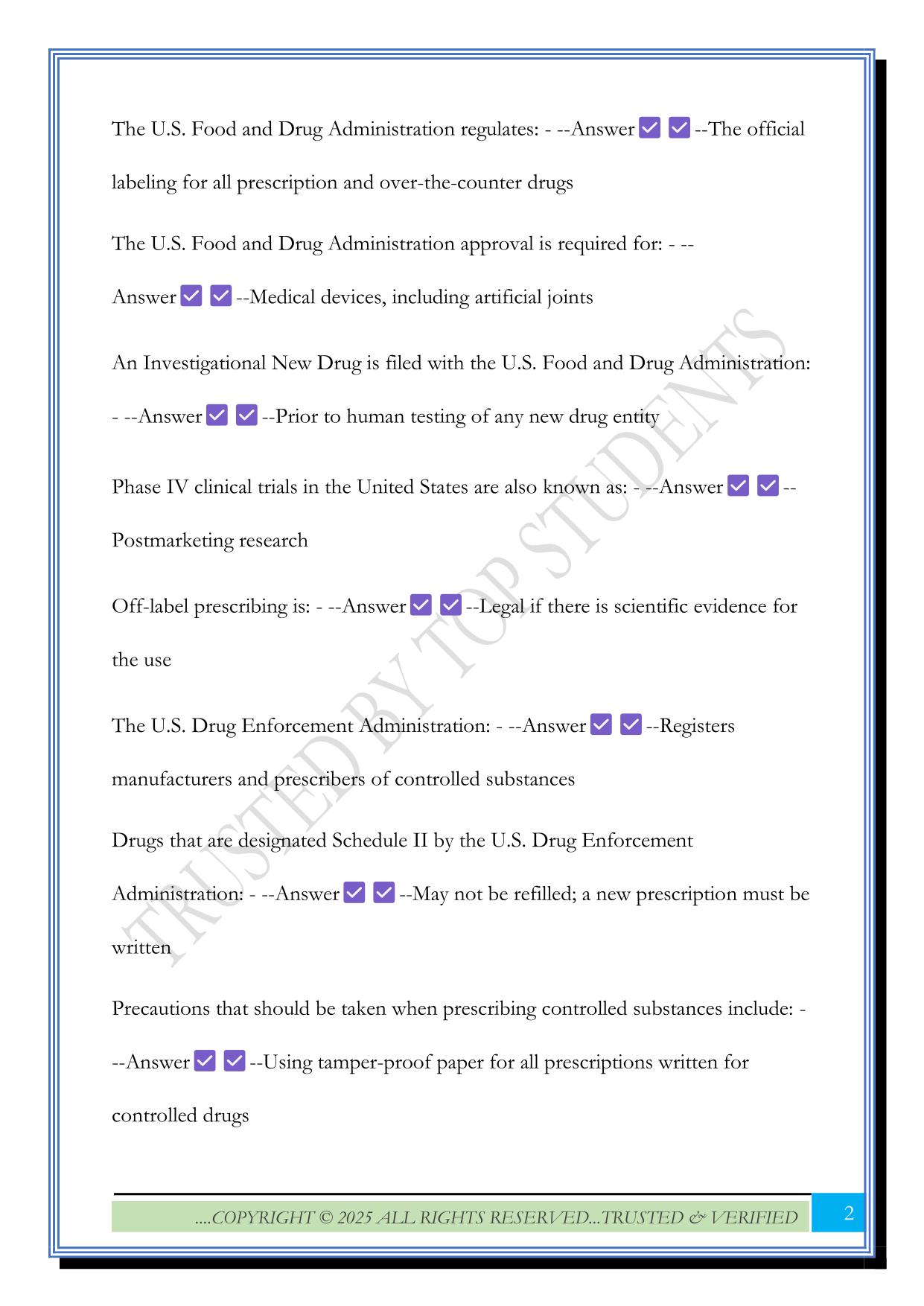 NR 565 Week 2 Study Questions Chapters 1, 4, 13, 25, 52 Exam 2025 Questions and Answers