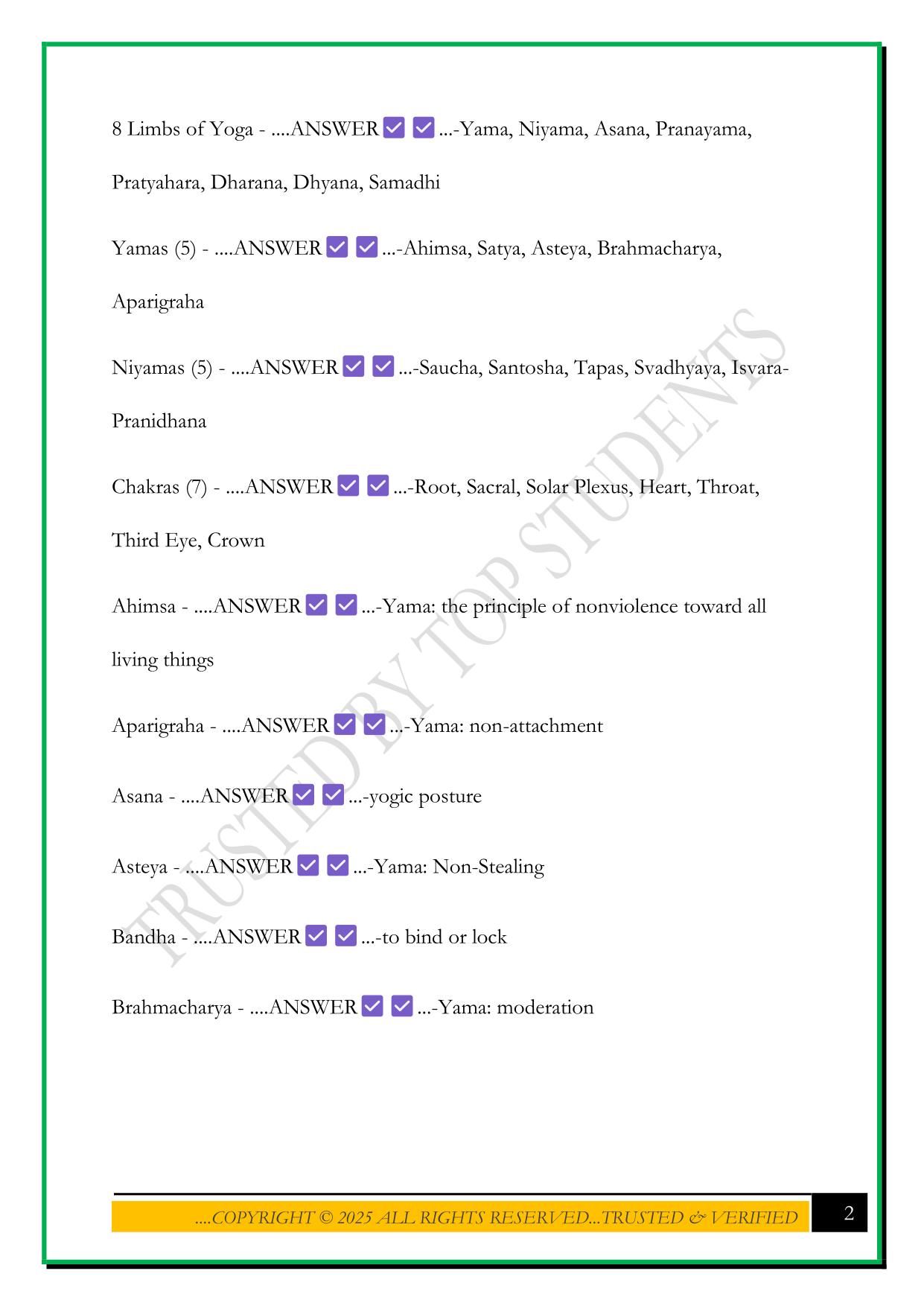 COREPOWER YOGA TEACHER TRAINING FINAL EXAM 2025 QUESTIONS AND ANSWERES