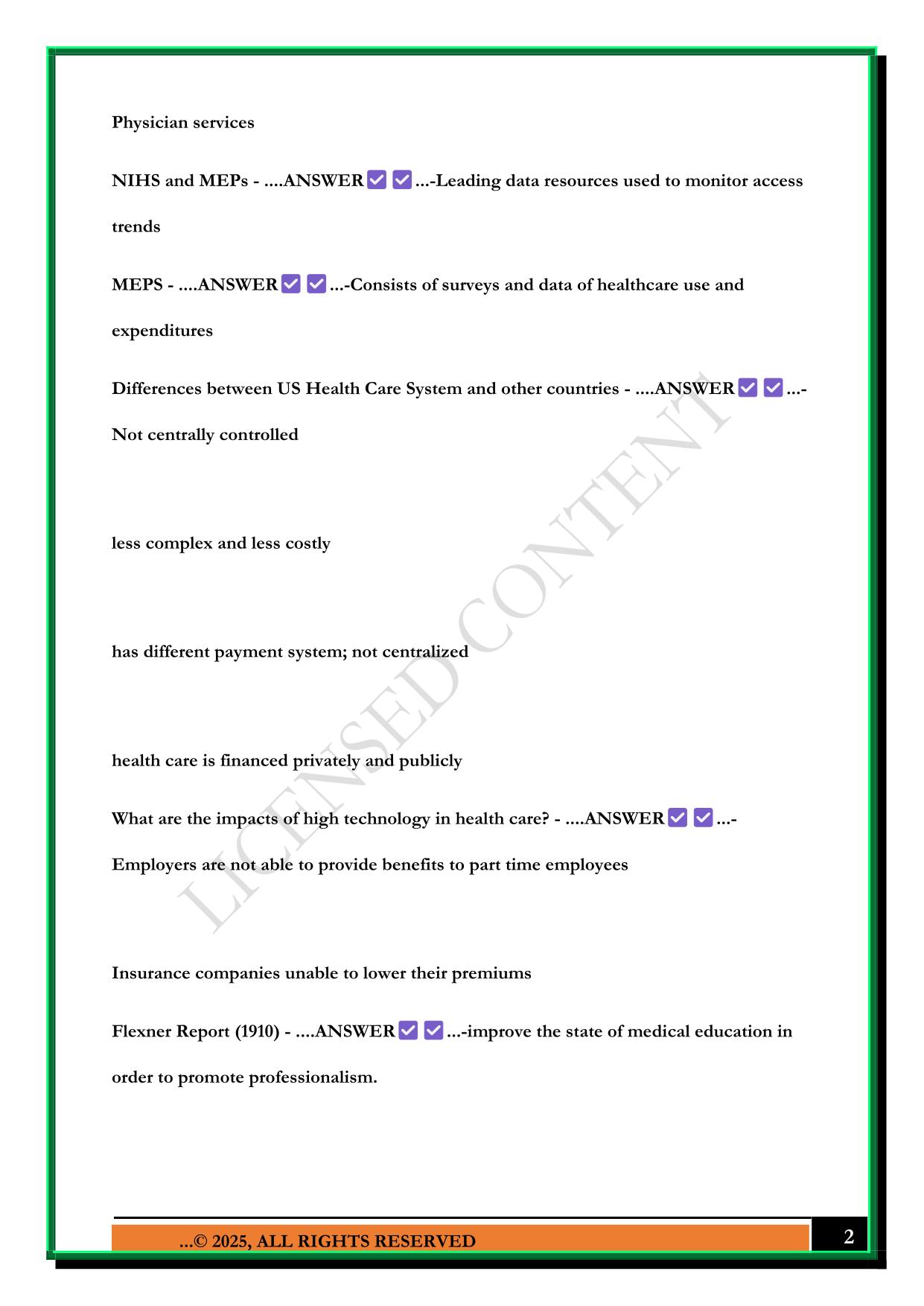 FINAL REVIEW OF C425 EXAM 2025 QUESTIONS AND ANSWERS