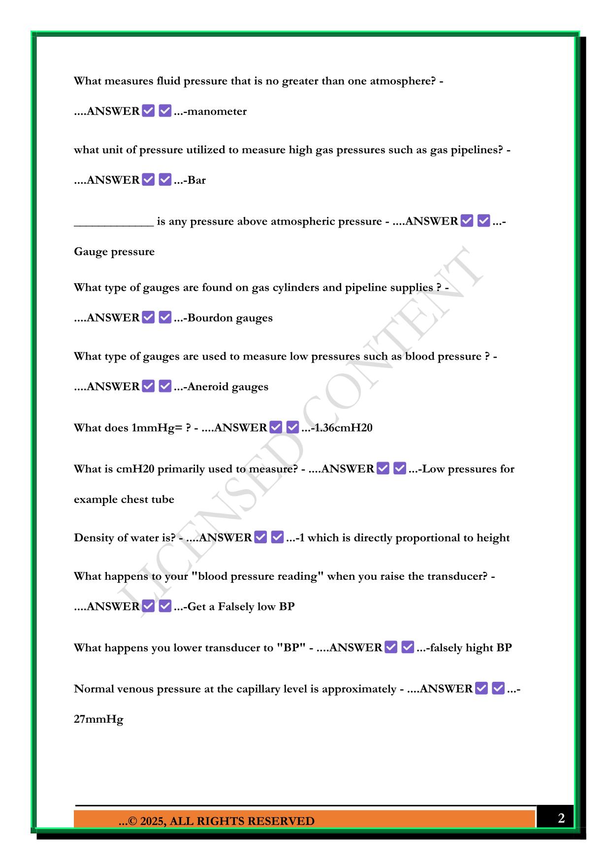 TCU CRNA SCIENCE NA TEST 2 - PRACTICE QUESTIONS 2025 WITH ANSWERS