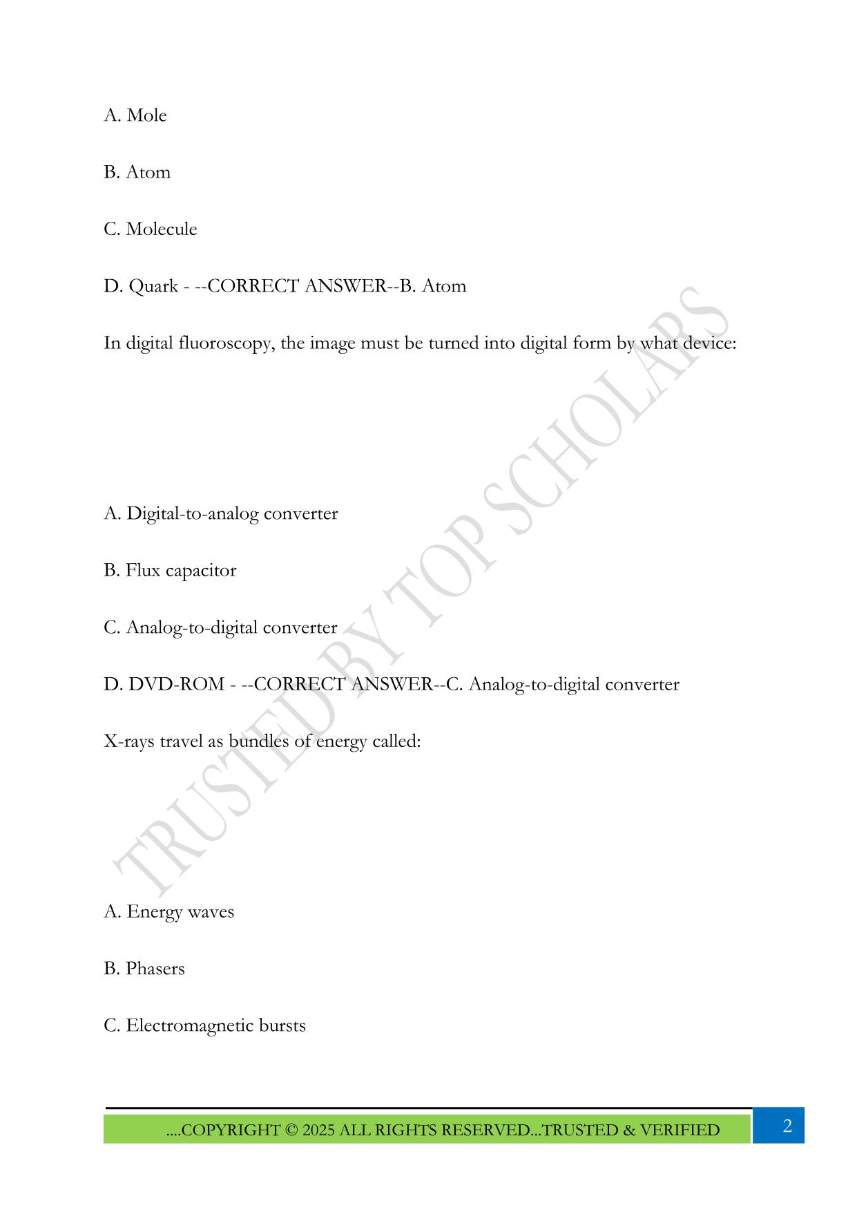 Mosby's Radiography Review Chapter 4: Image production Exam 2025 Questions and Answers