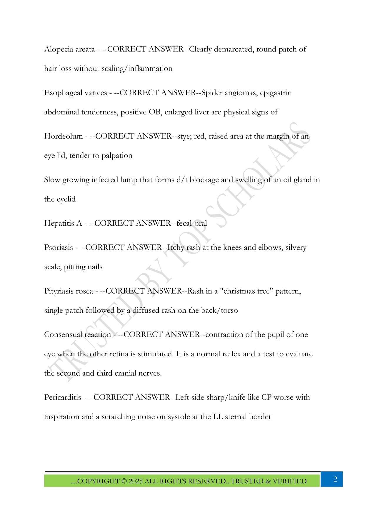 NUR 634- Midterm Exam 2025 Questions and Answers