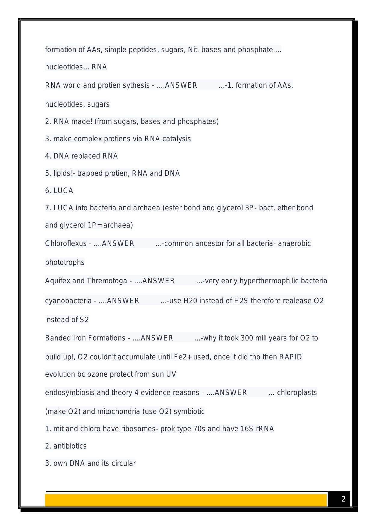 BIOL 322 Quiz 1 (for) MIDTERM Exam 2025 Questions and Answers
