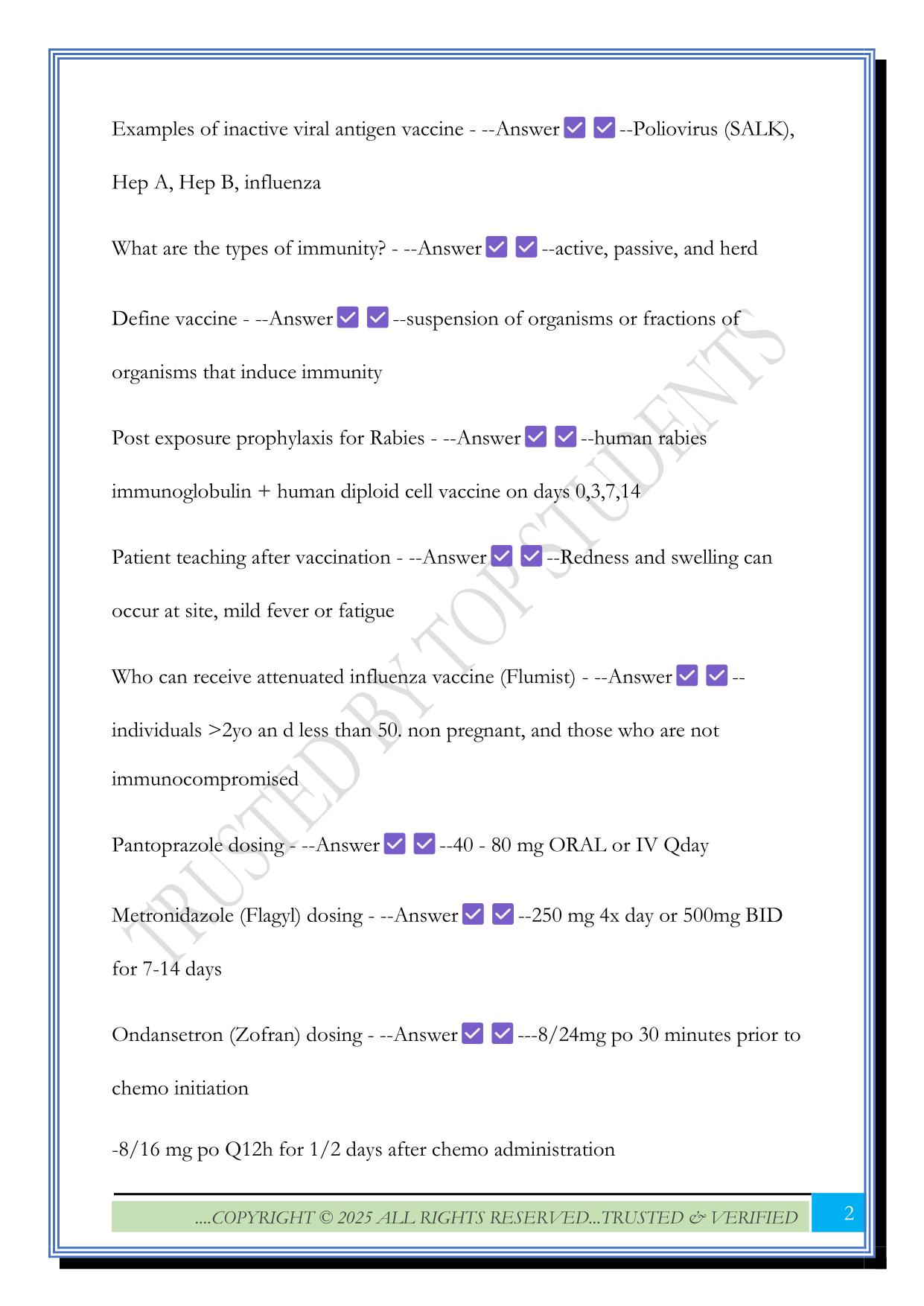 Advanced Pharmacology Final NR 565 Exam 2025 Questions and Answers