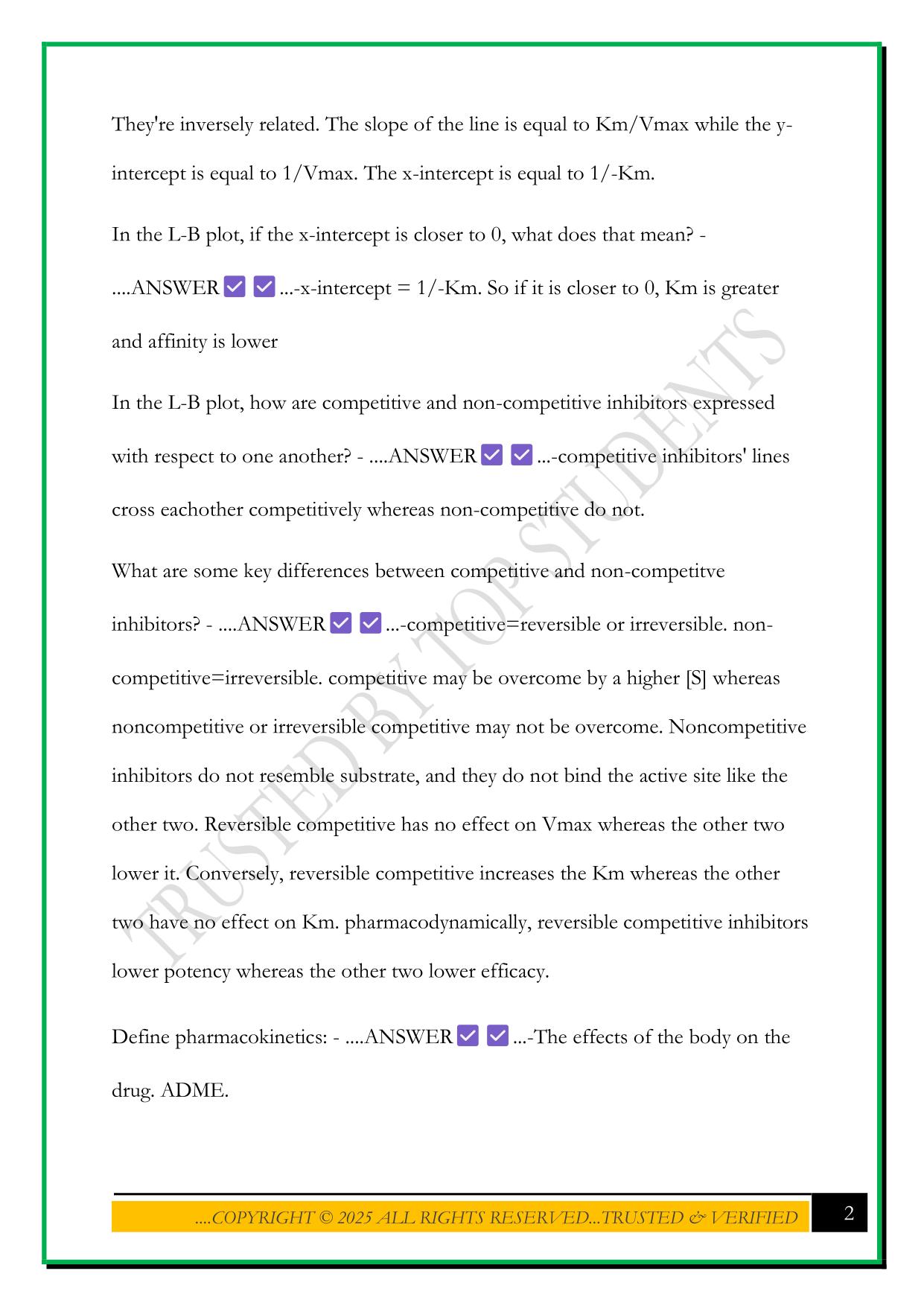 NBME PHARMACOLOGY REVIEW 2025 QUESTIOSN AND ANSWERS