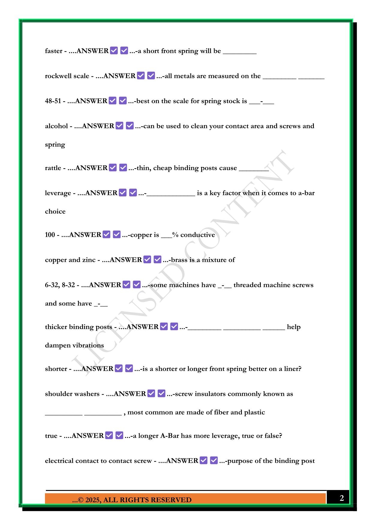 OREGON TATTOO EXAM 2025 QUESTIONS AND ANSWERS