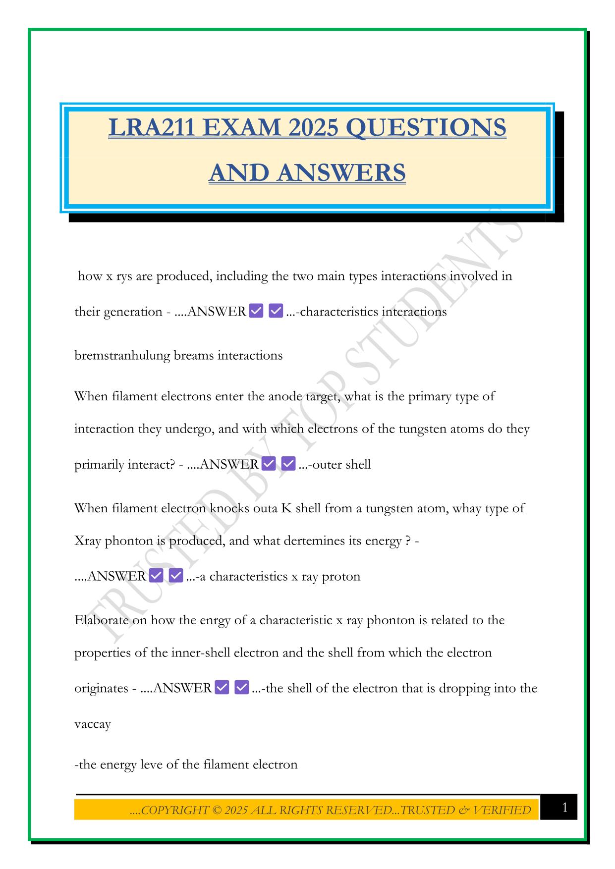 LRA211 EXAM 2025 QUESTIONS AND ANSWERS