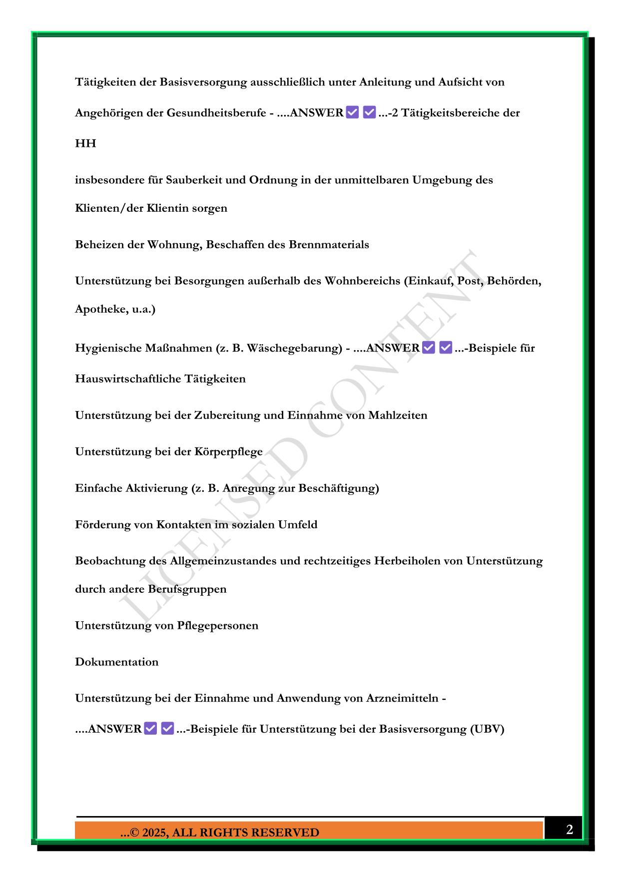 SBB1 EXAM 2025 QUESTIONS AND ANSWERS