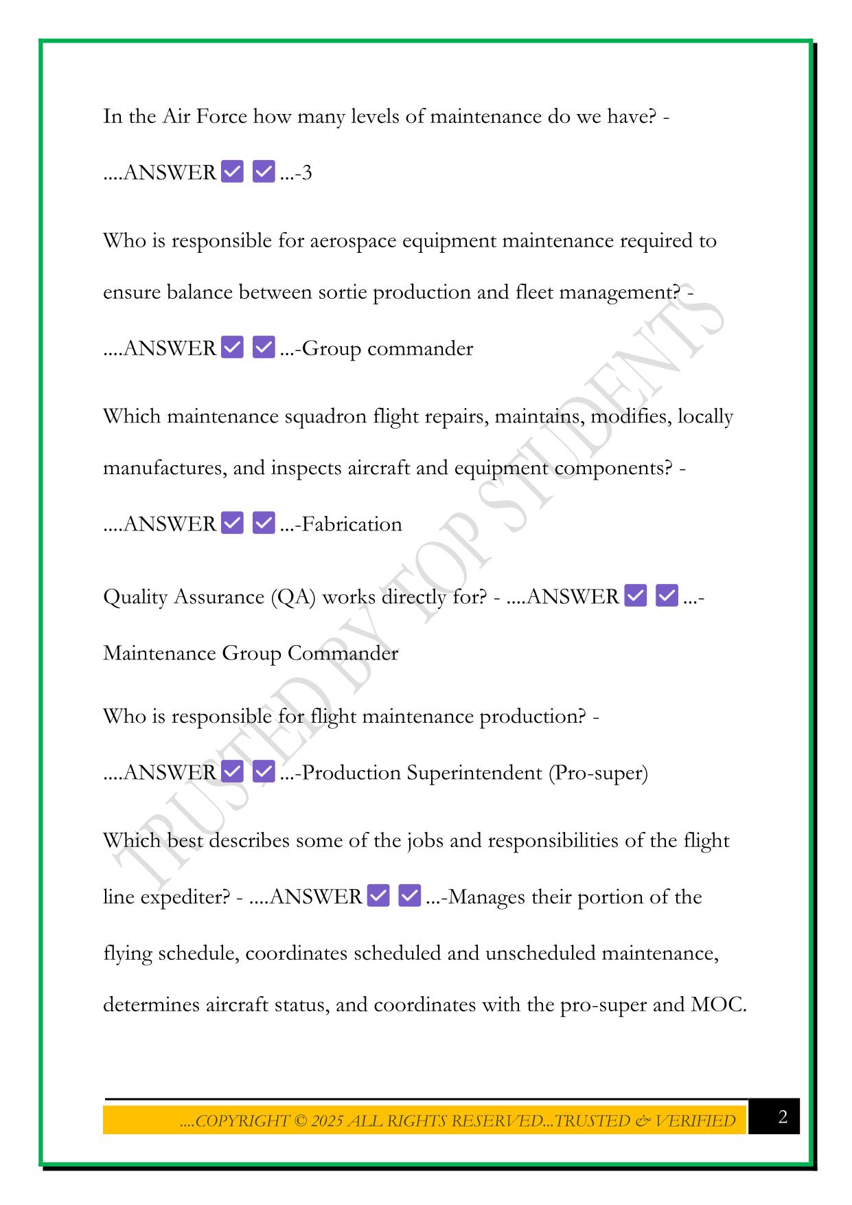 CDC 2A354N INTEGRATED FIGHTER AVIONIC SYSTEMS JOURNEYMAN VOLUME 1. GENERAL MAINTENANCE INFORMATION EOC QUESTIONS WITH ANSWERS 2025/2026