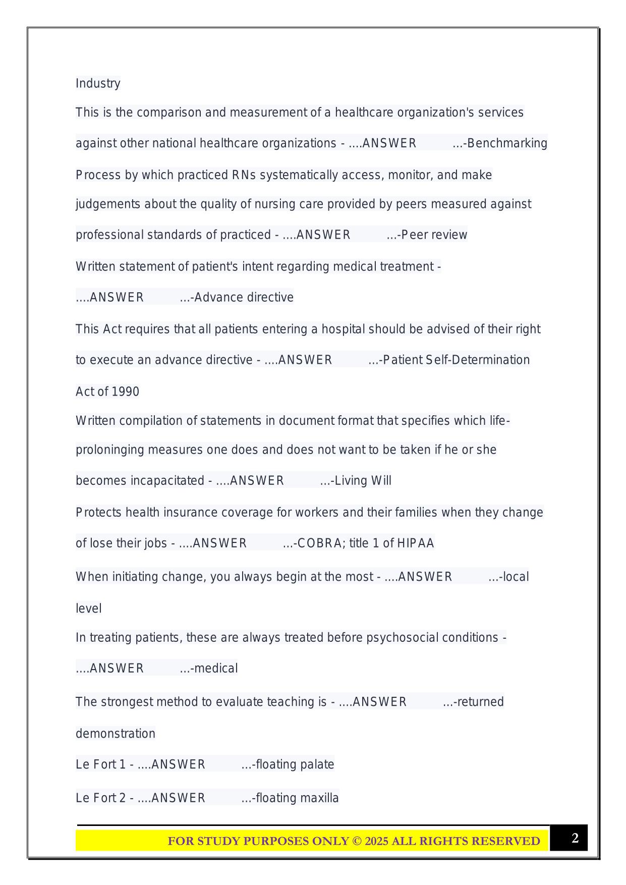 AGACNP Certification Exam 2025 Questions and Answers