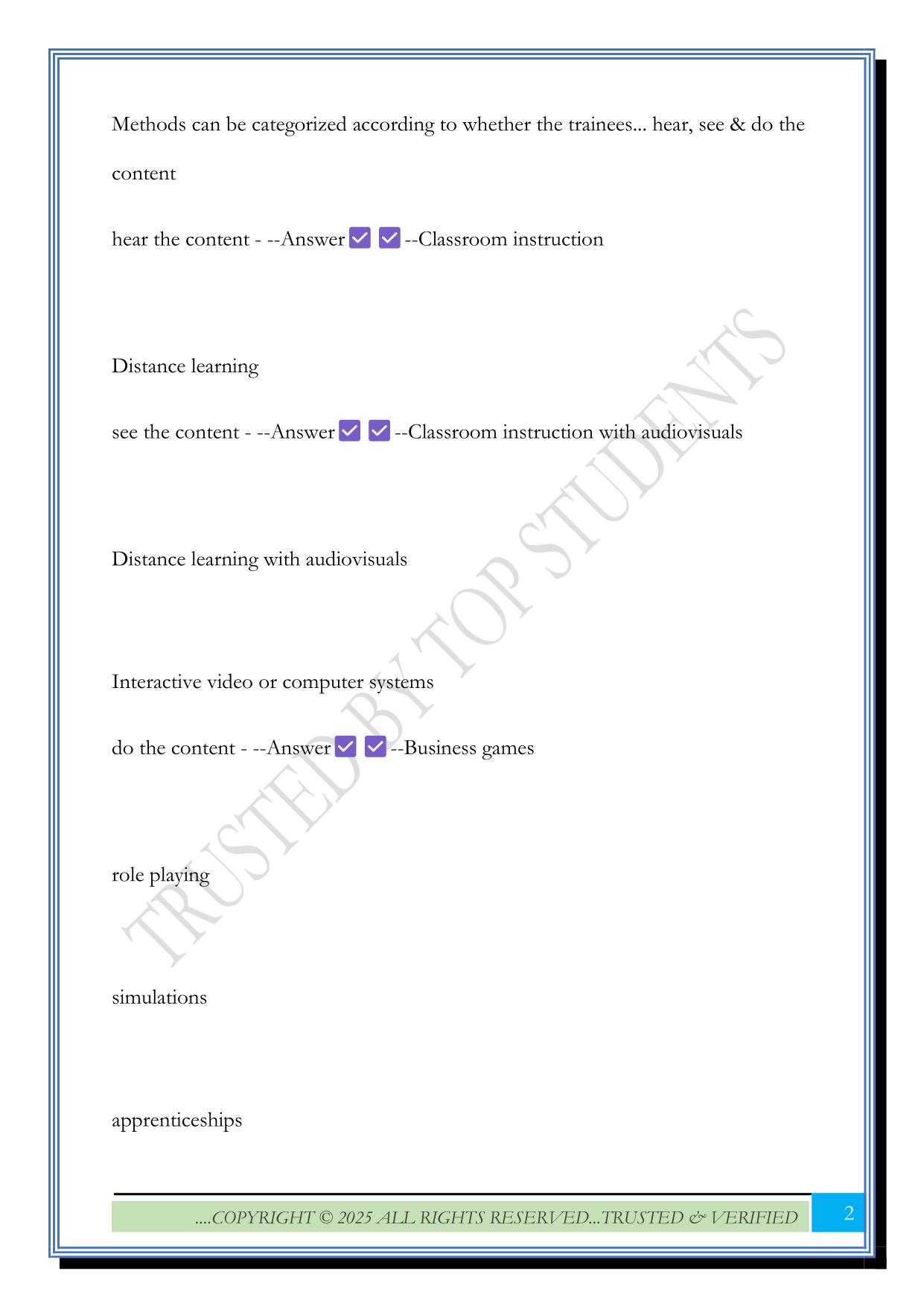 HRMN 3420 exam 3 2025 Questions and Answers
