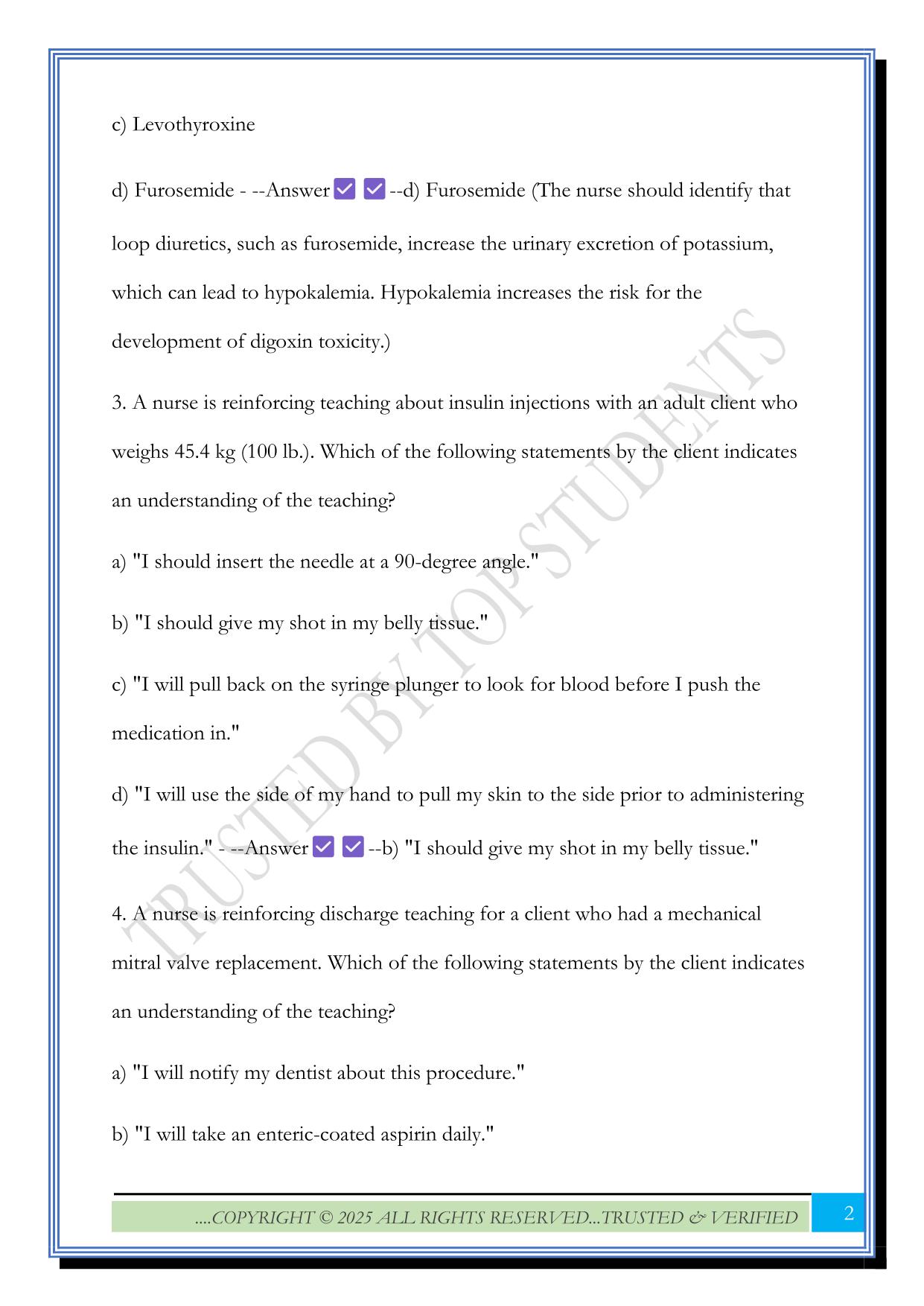 ATI - Med Surg Practice Questions with Correct Answers