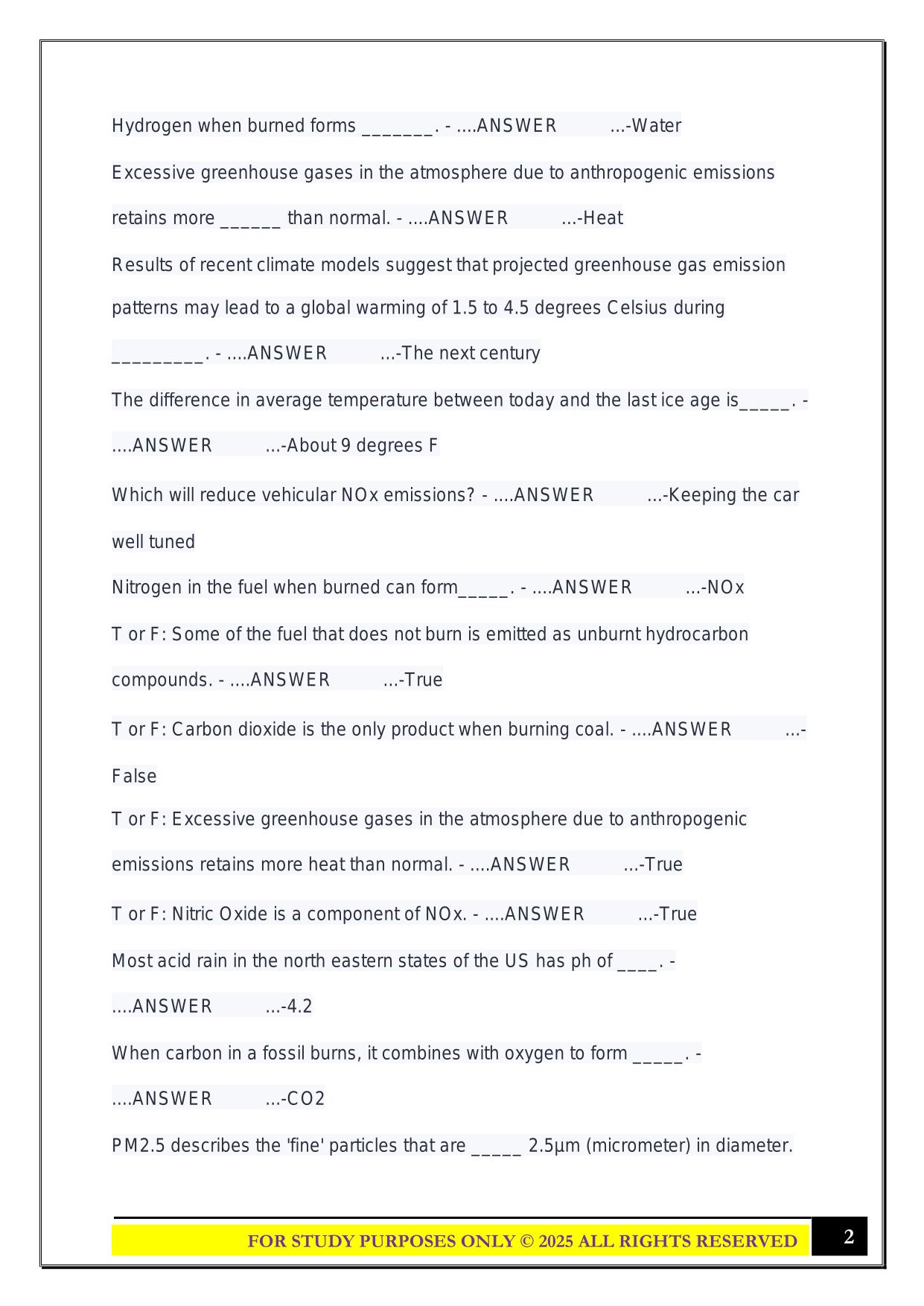 EGEE Exam 2 2025 Questions and Answers