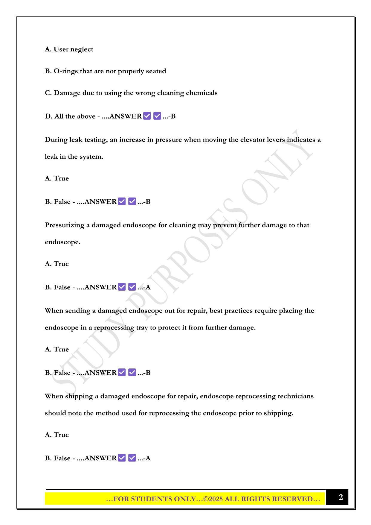IAHCSMM CER Chapters 13&14&15 Exam 2025 Questions and Answers