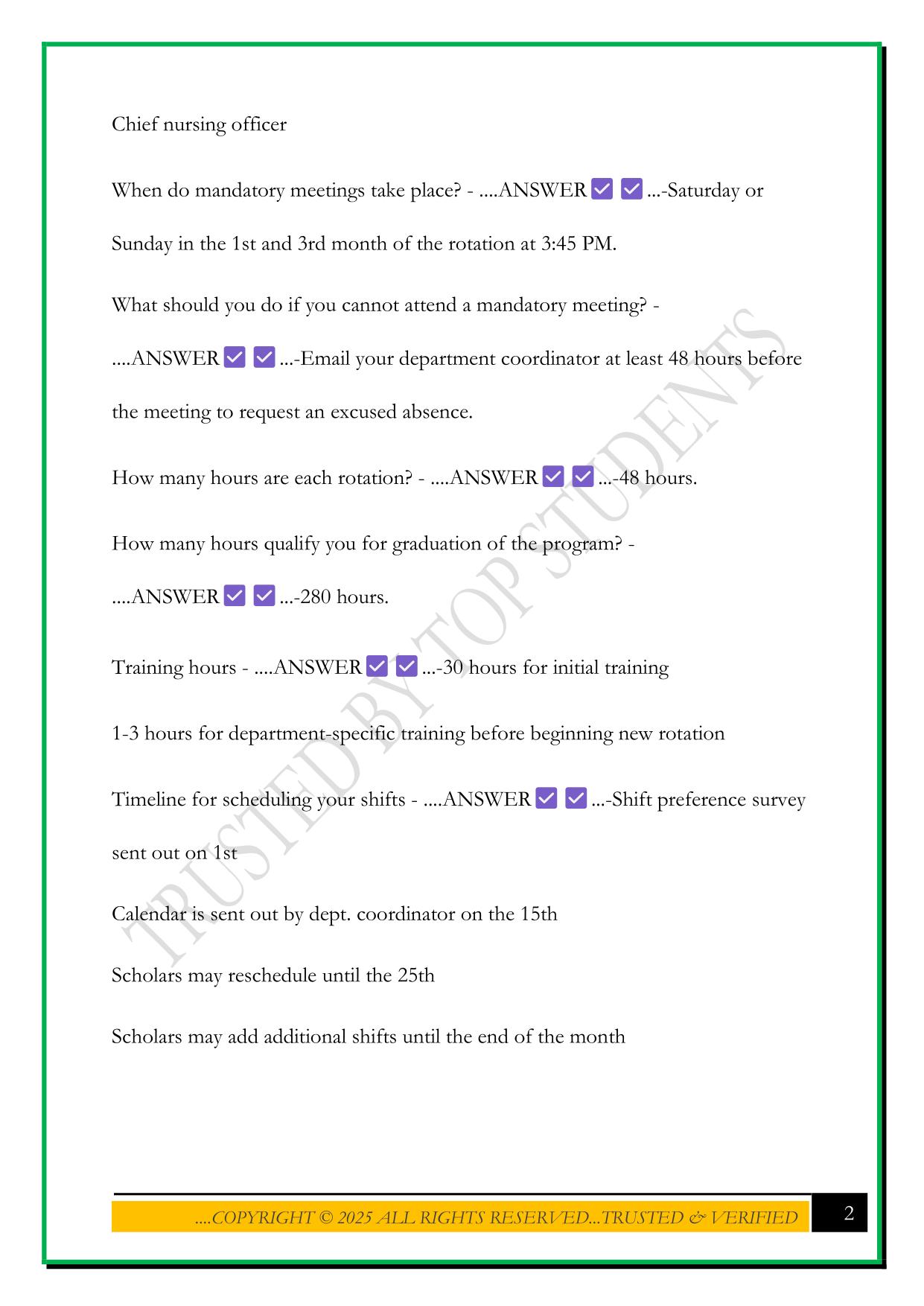 COPE HEALTH SCHOLAR PROGRAM EXAM 2025 QUESTIONS AND ANSWERS