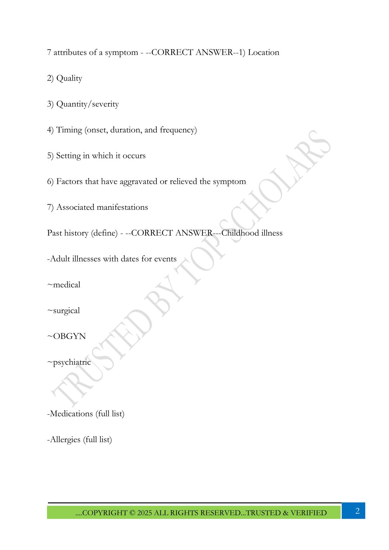 NUR 634- Exam #1 2025 Questions and Answers