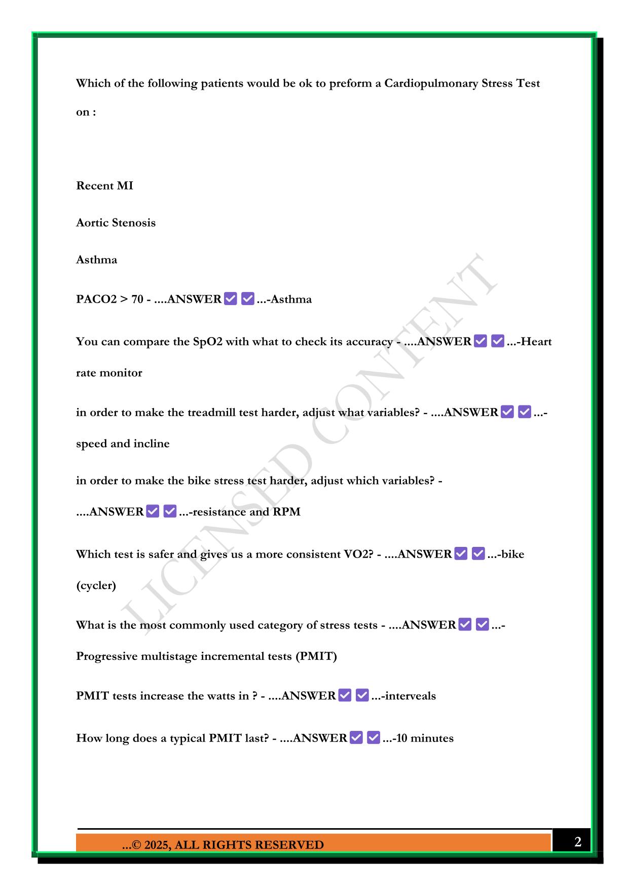 PFT FINAL EXAM 2025 QUESTIONS AND ANSWERS