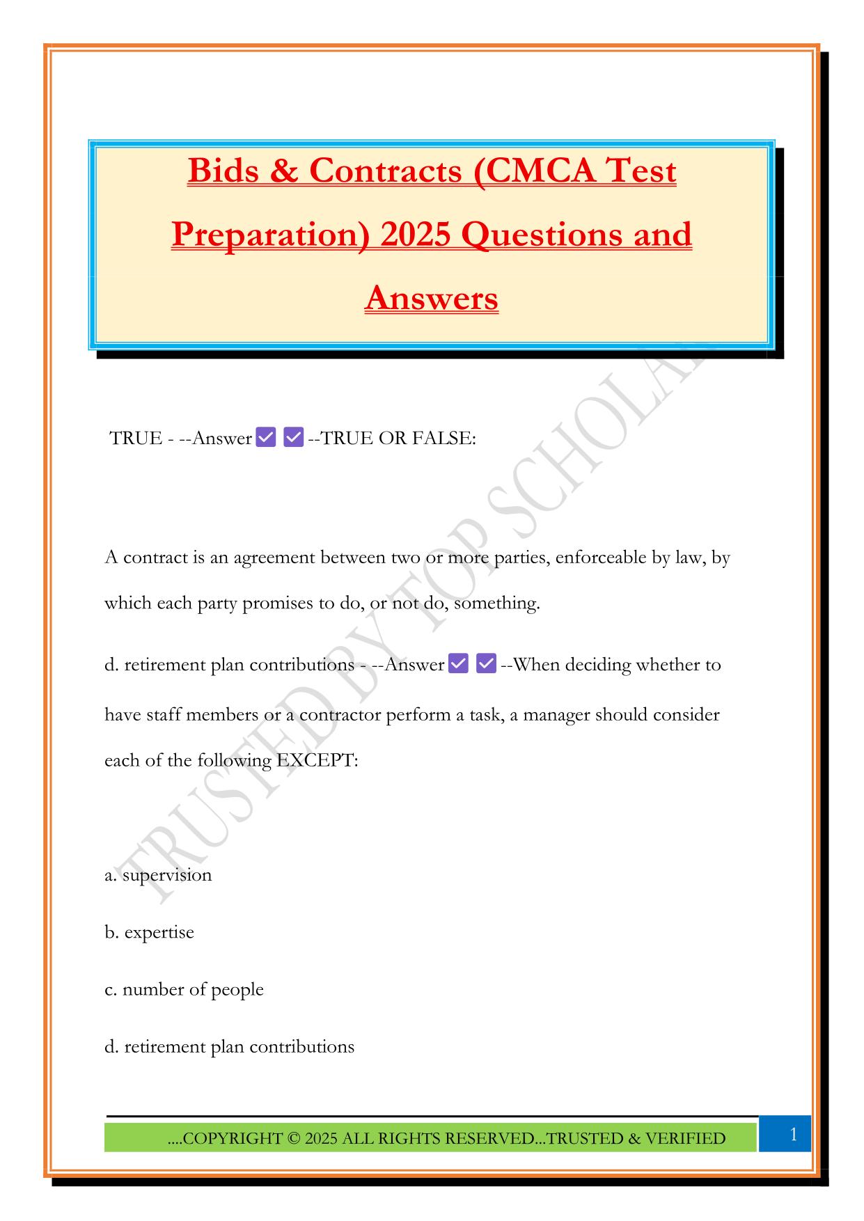 CMCA Fall 2025 Bundled Exams Questions and Answers |100% Pass Verified and Updated