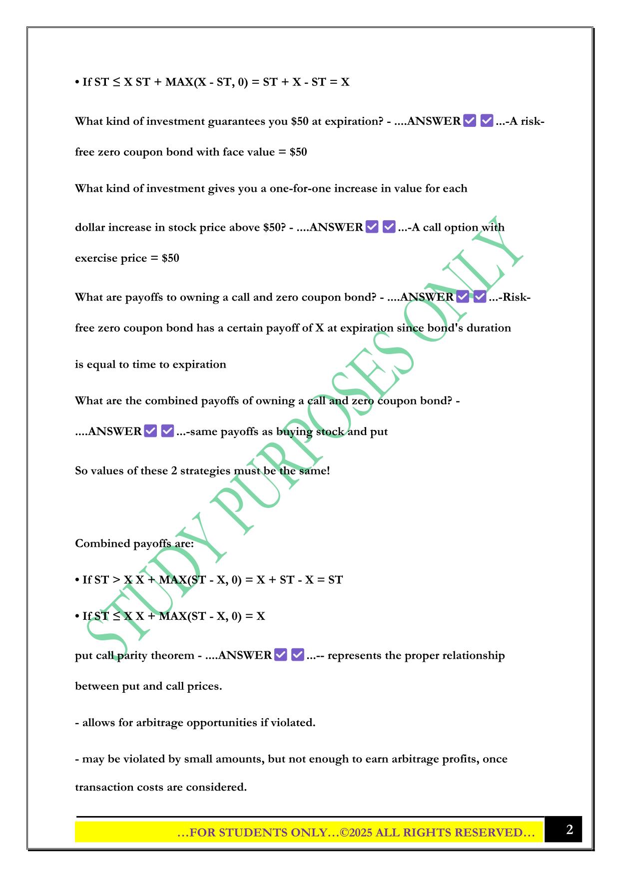 BMGT 444 Final Exam Lecture 2 2025 Questions and Answers