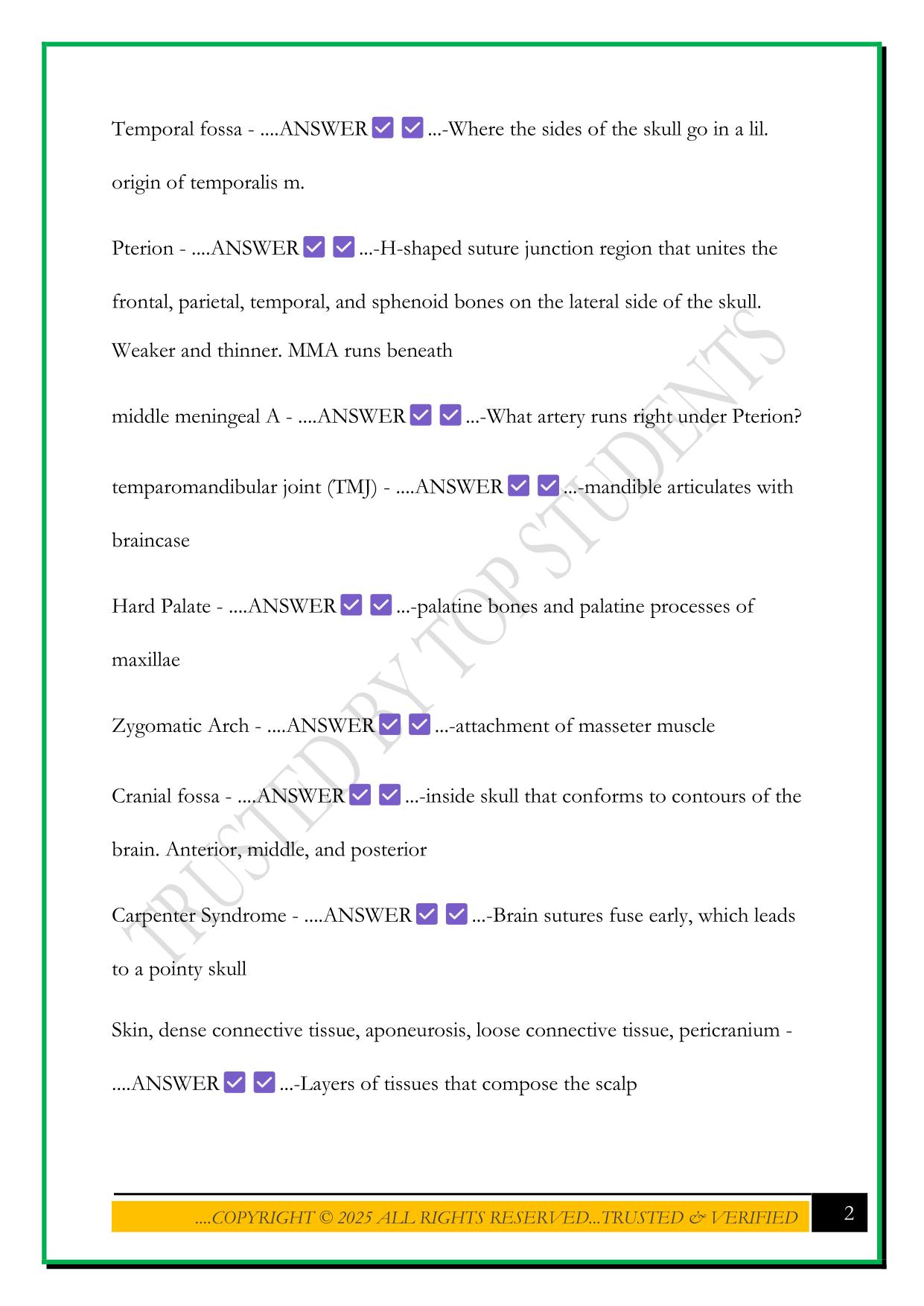 OU ANATOMY BIOL 2255 UNIT 5 EXAM 2025 QUESTIONS AND ANSWERS
