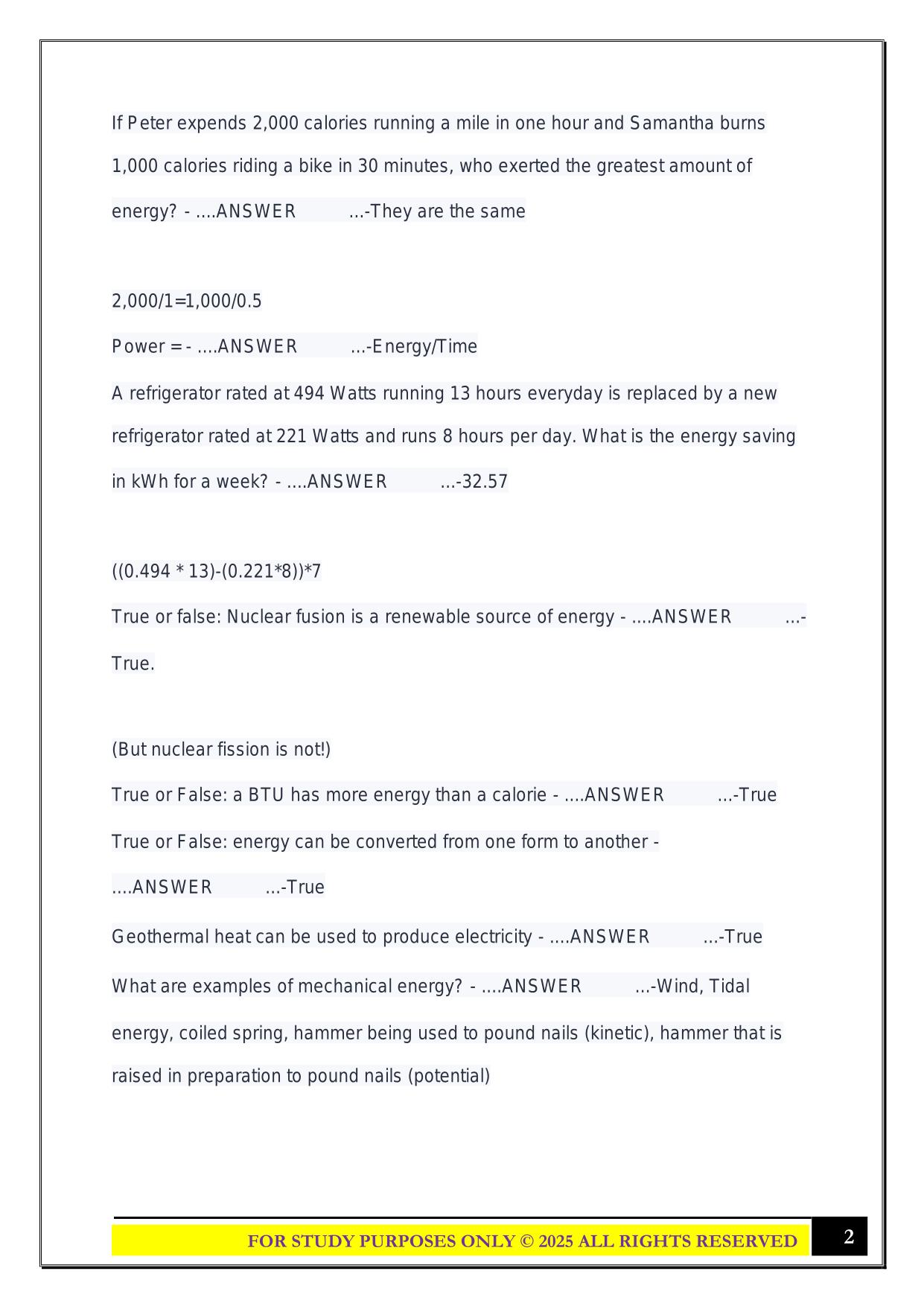 EGEE 102 Final Exam 2025 Questions and Answers