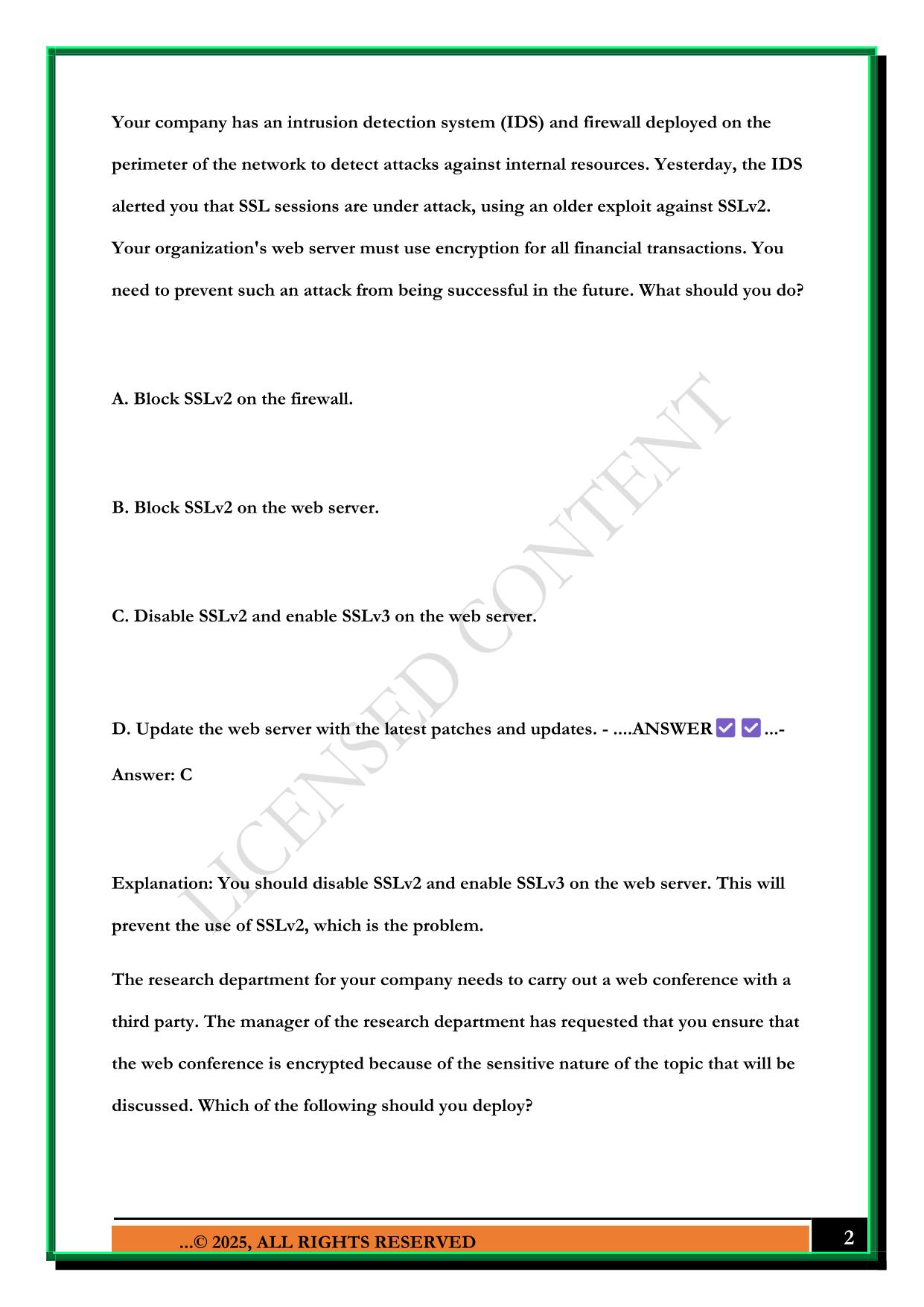 CASP PRACTICE EXAM 1 2025 QUESTIONS AND ANSWERS