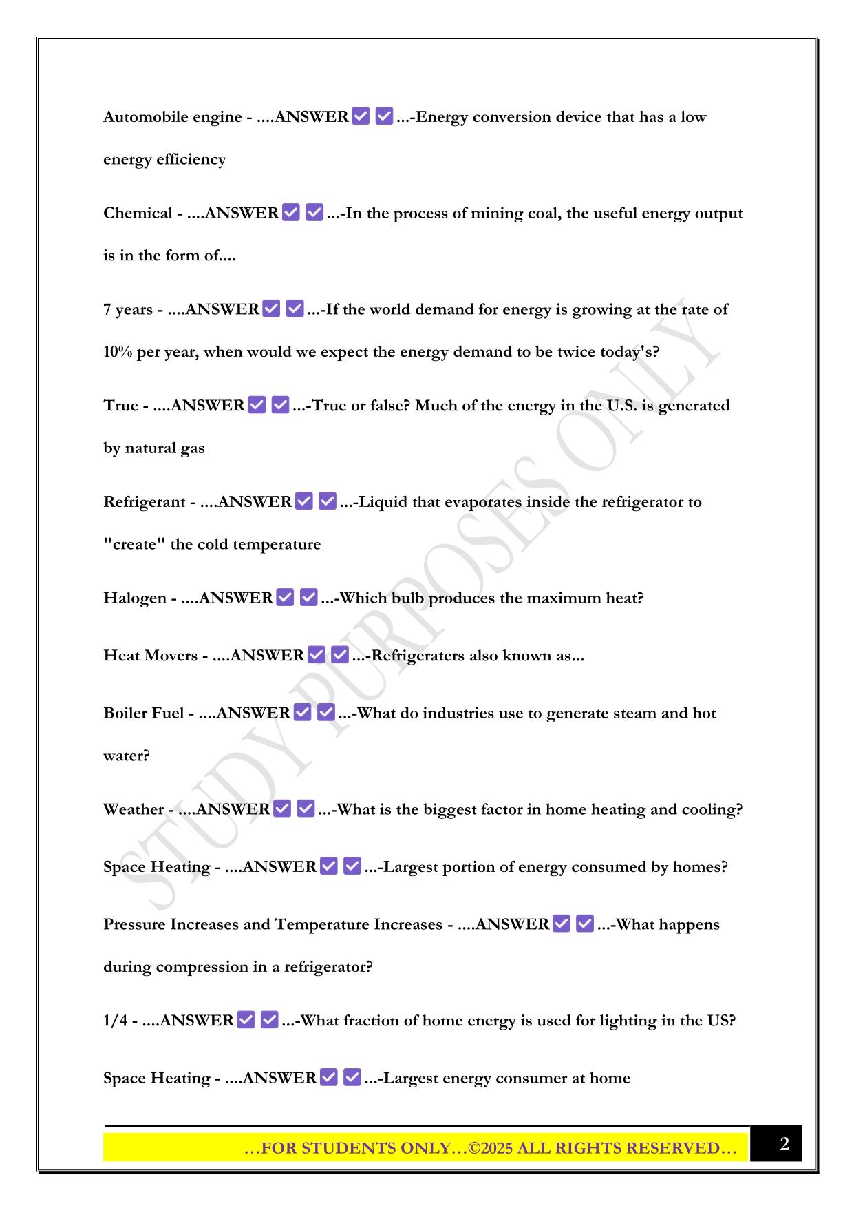 PSU EGEE 101 Final Exam 2025 Questions and Answers