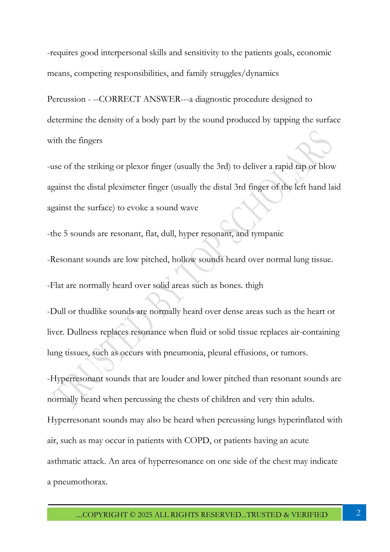 NUR-634 Advanced Physical Assessment Midterm Study Guide 2025 Questions and Answers