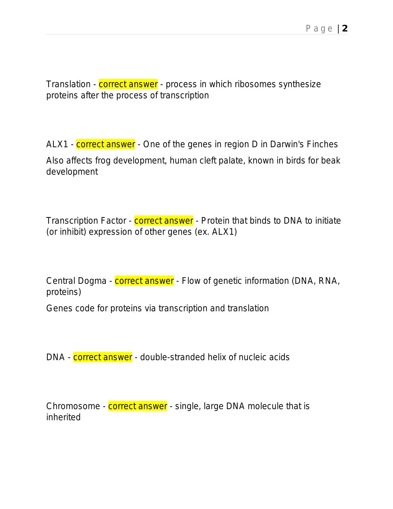 BIO 210 FINAL EXAM GENETICS 2025 QUESTIONS AND ANSWERS.